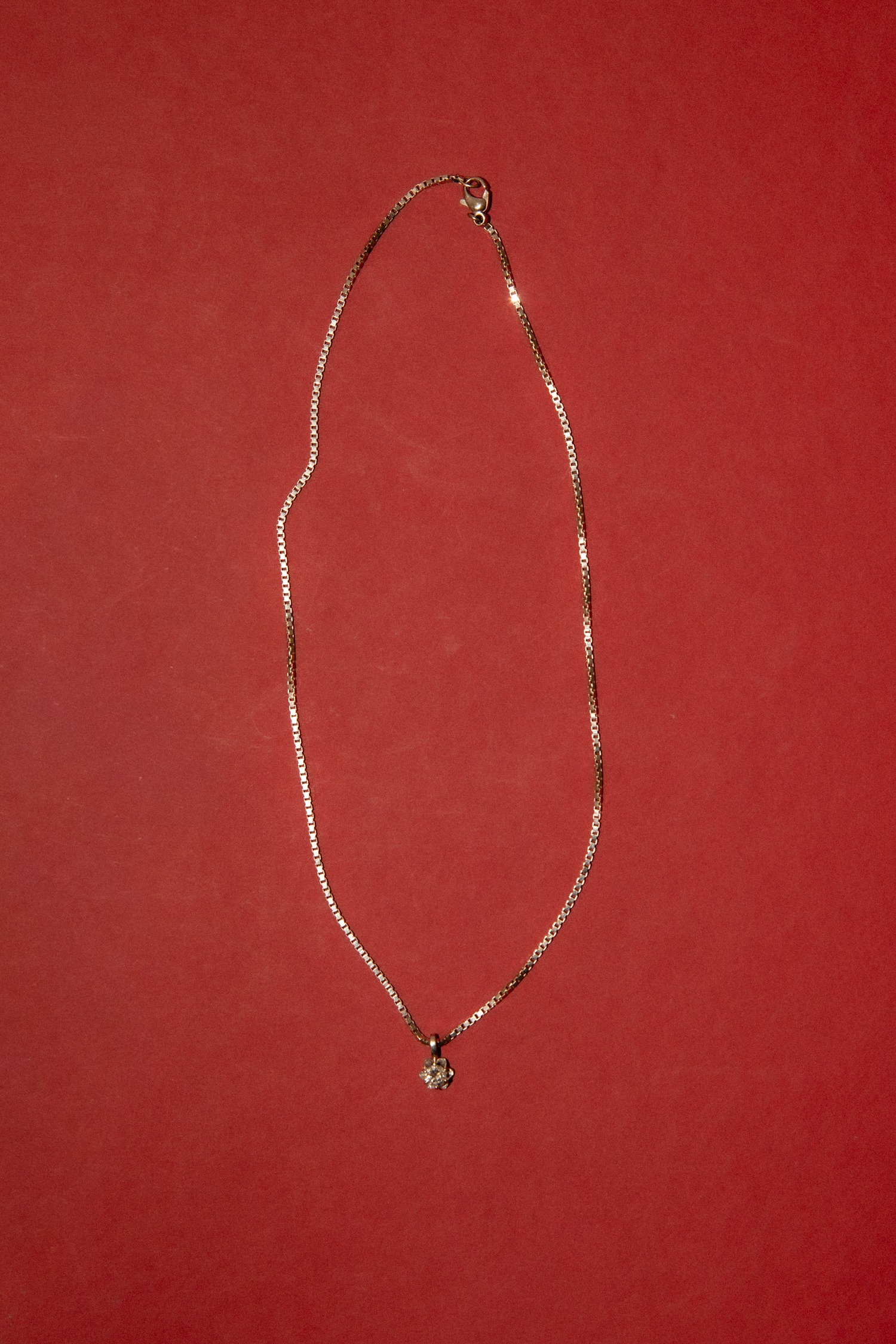 Venezianerkette mit Brillant-Anhänger in Silber