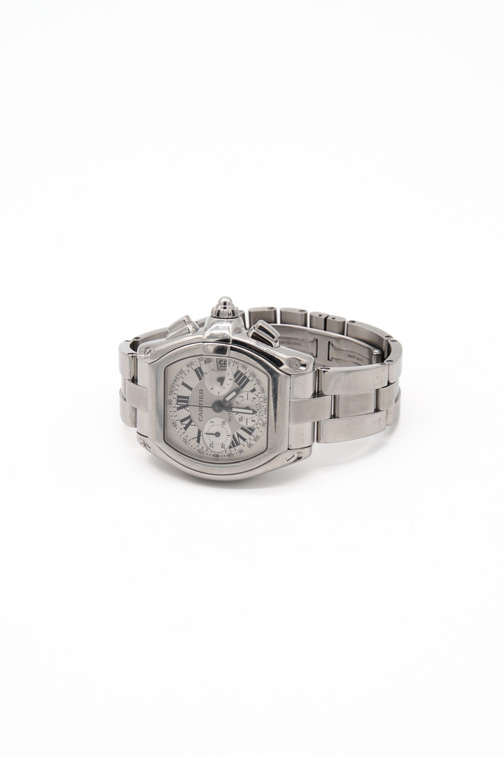 Cartier Roadster Chronograph Uhr in Silber