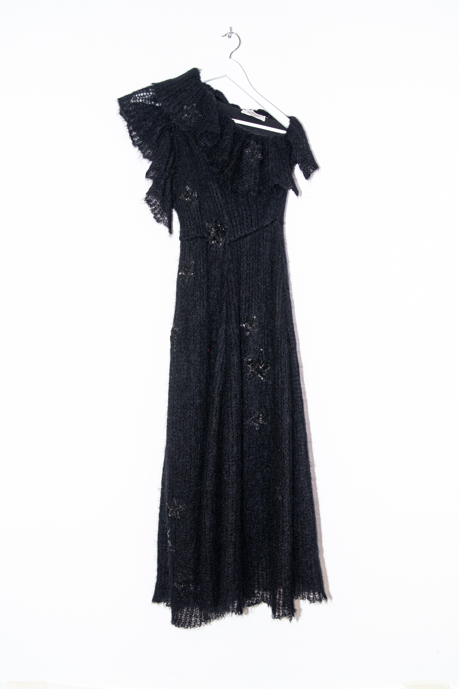 Valentino Strickkleid mit Sternen in Schwarz