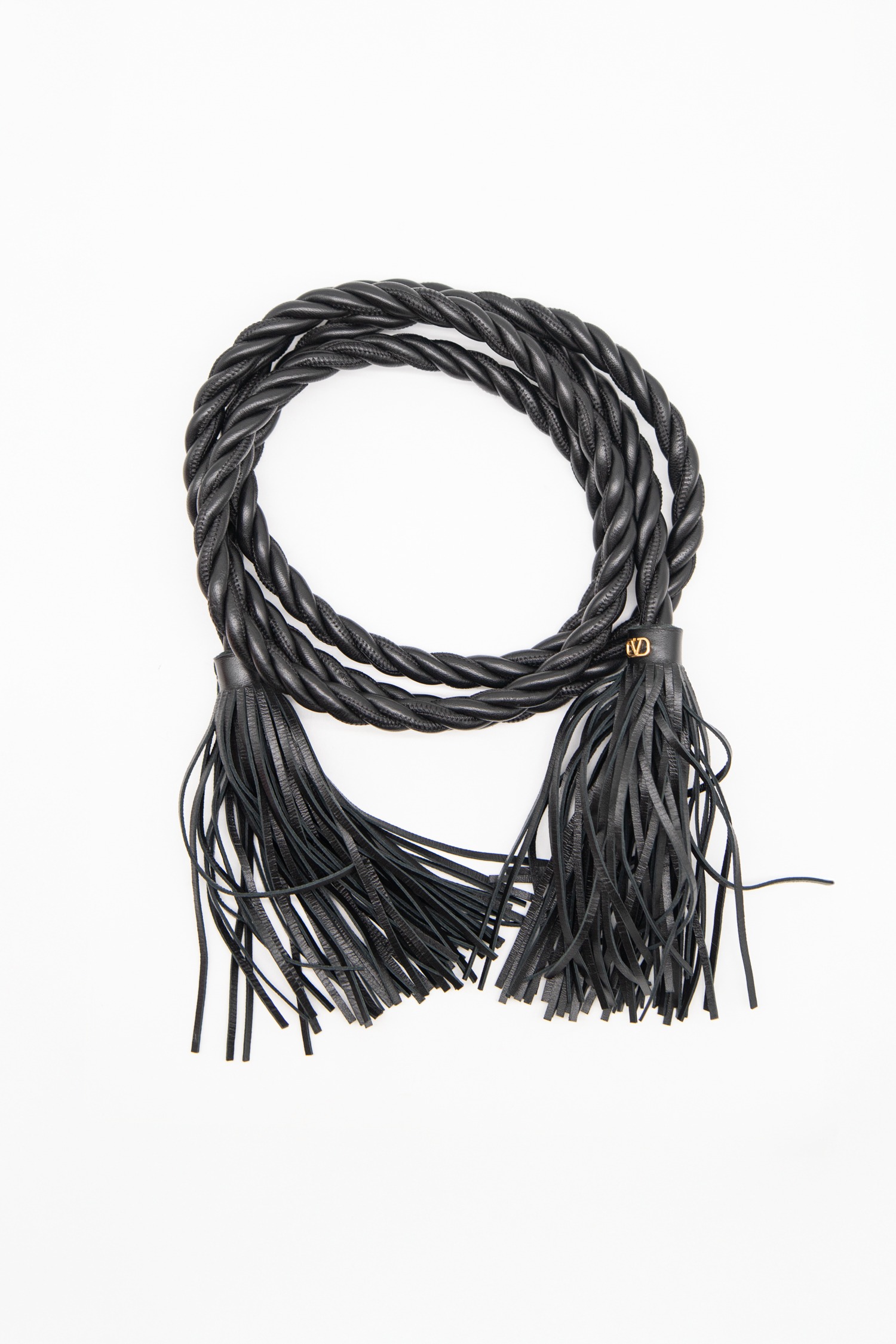 Valentino Flechtgürtel in Schwarz und Gold