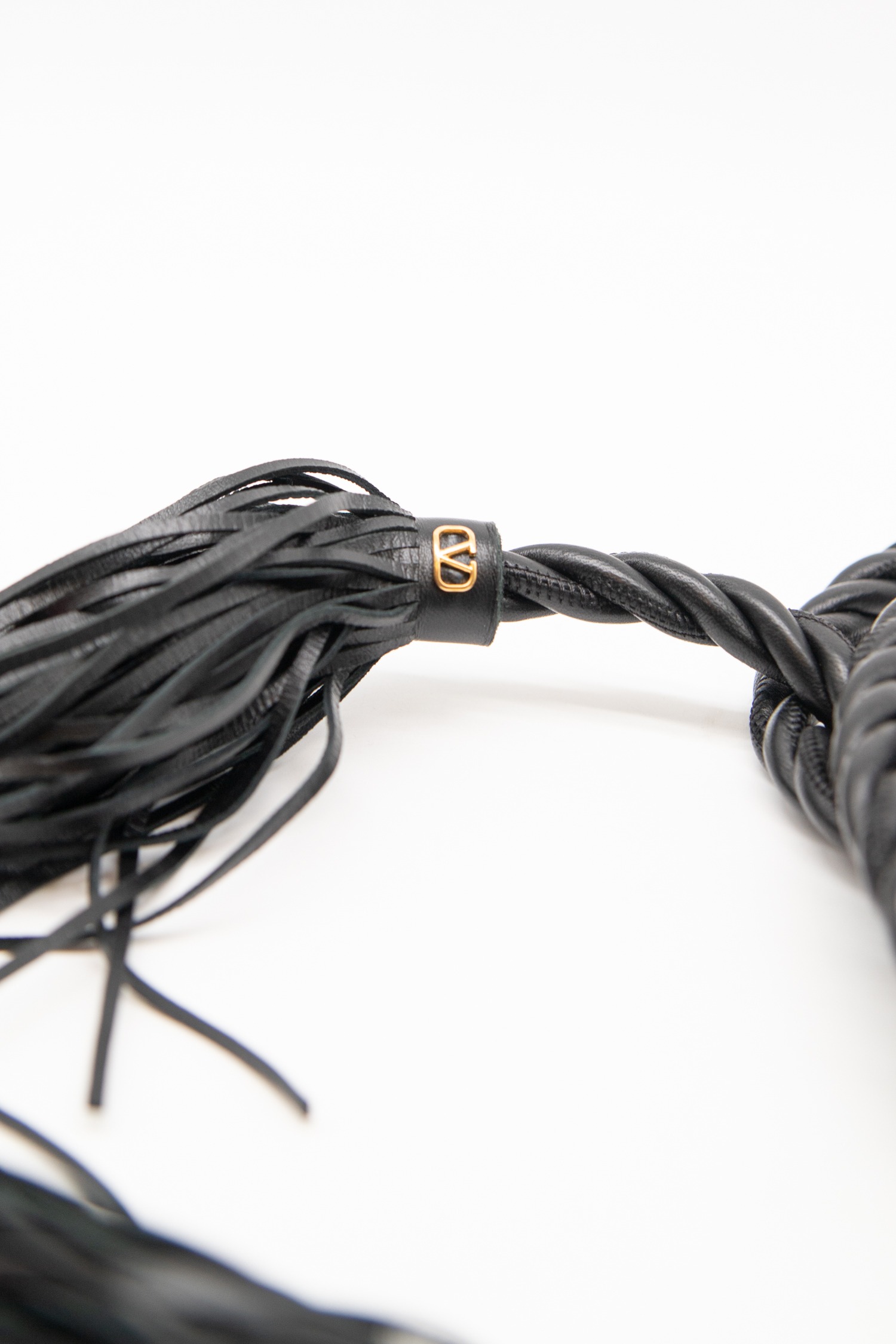 Valentino Flechtgürtel in Schwarz und Gold