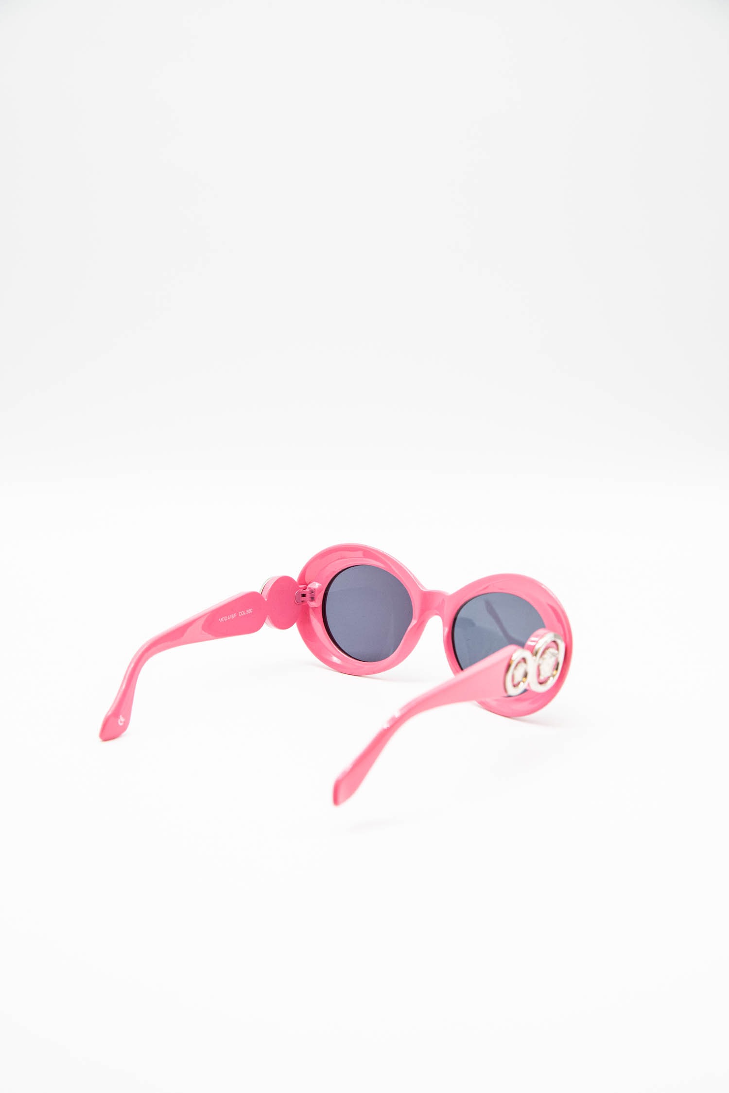 Versace ovale Sonnenbrille mit Strass in Pink