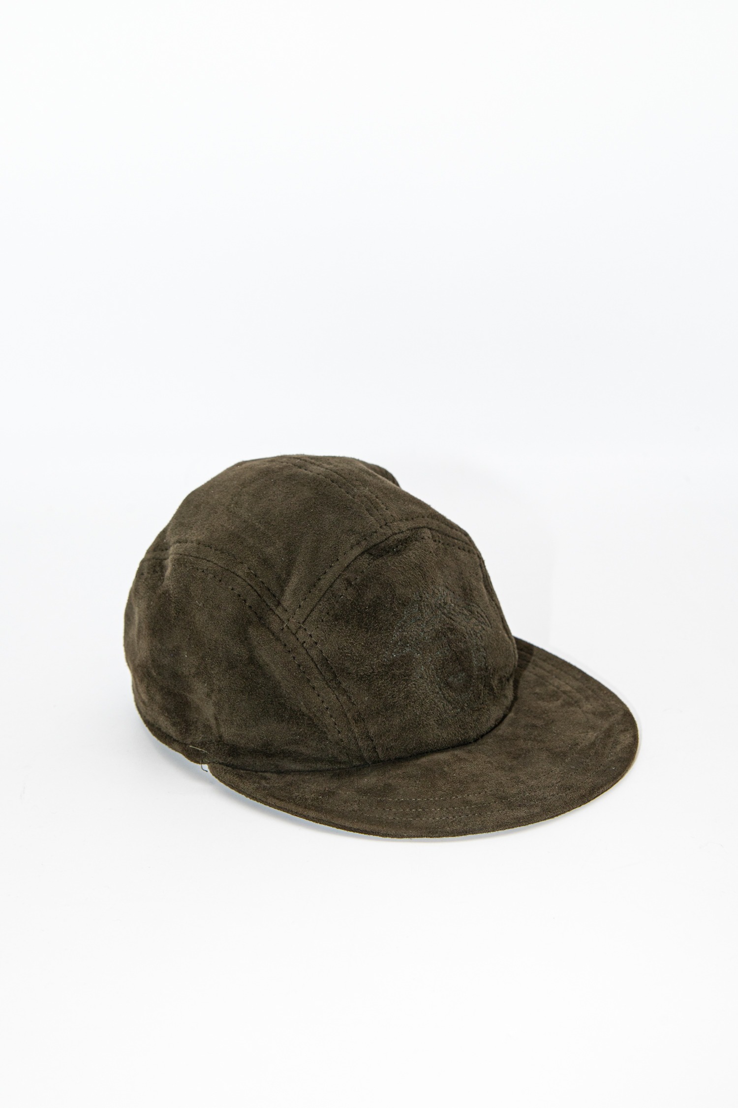 Gianni Versace Vintage Cap aus Veloursleder in Oliv