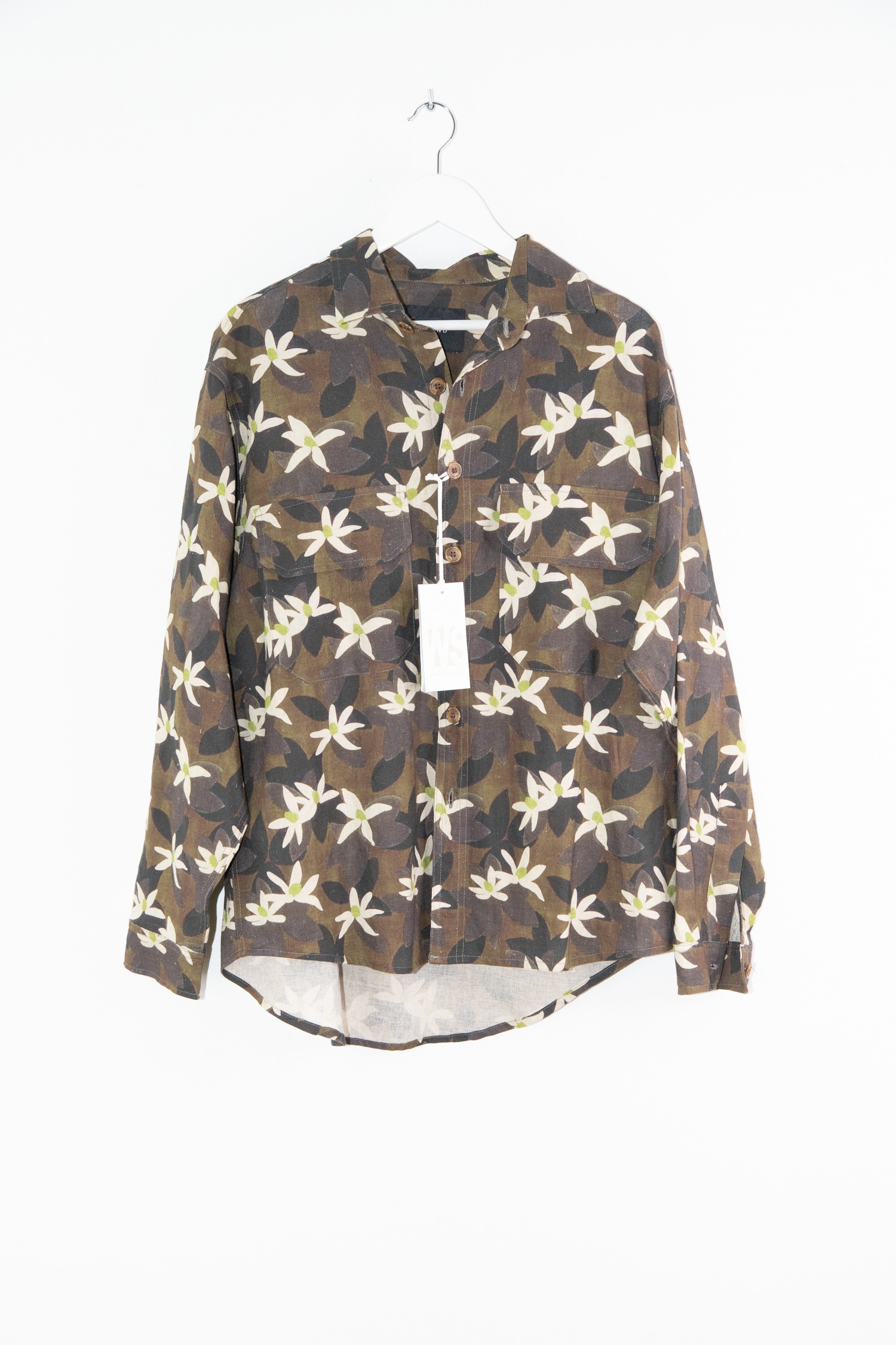 White Sand Hemd in Oliv und Beige