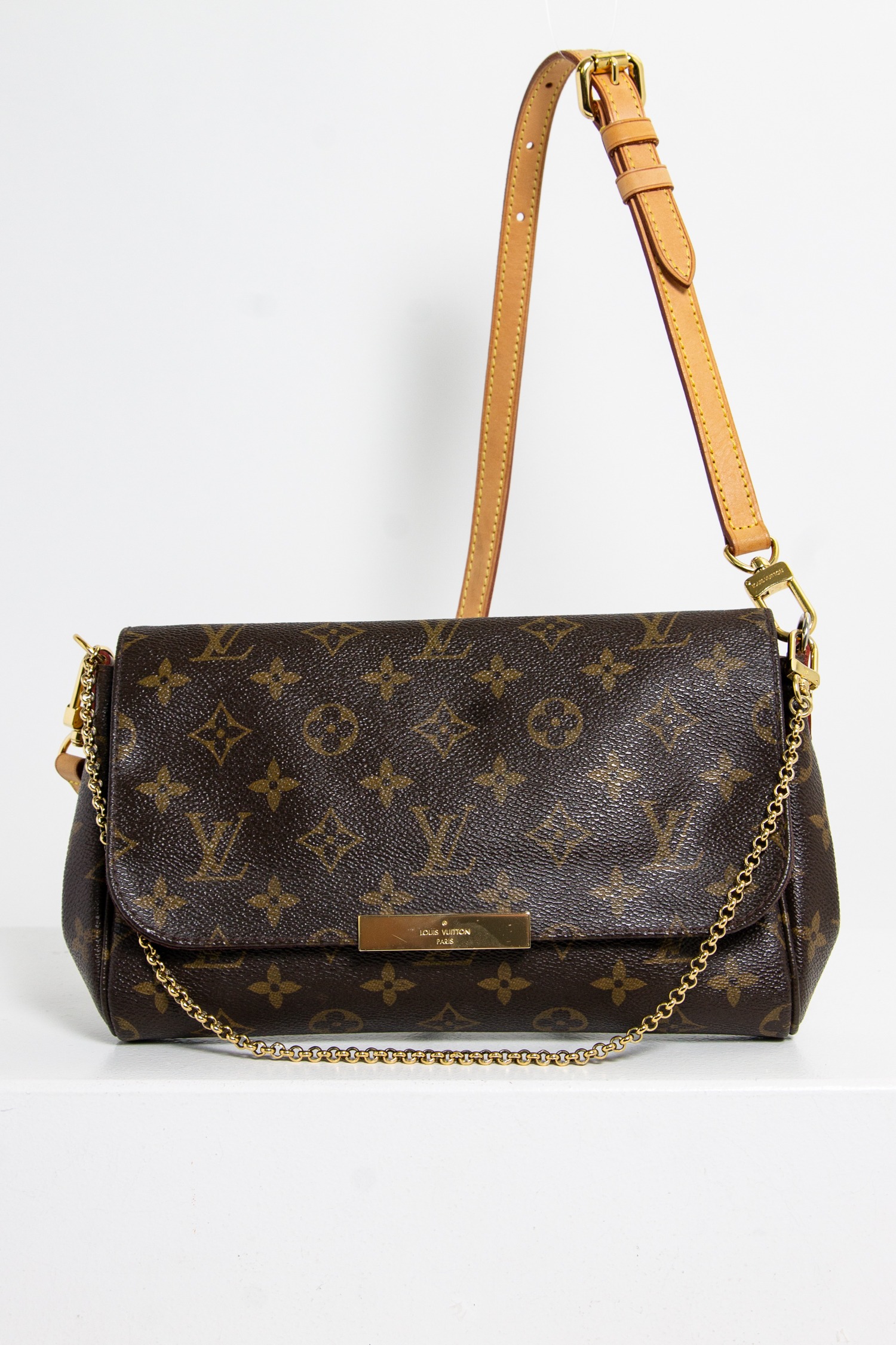 Louis Vuitton "Favorite MM" Schultertasche in dunkelbraun