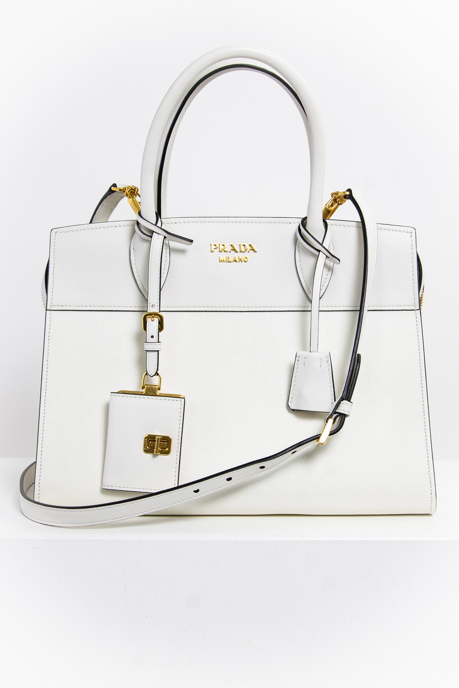 Prada "Esplanade" Handtasche in weiß