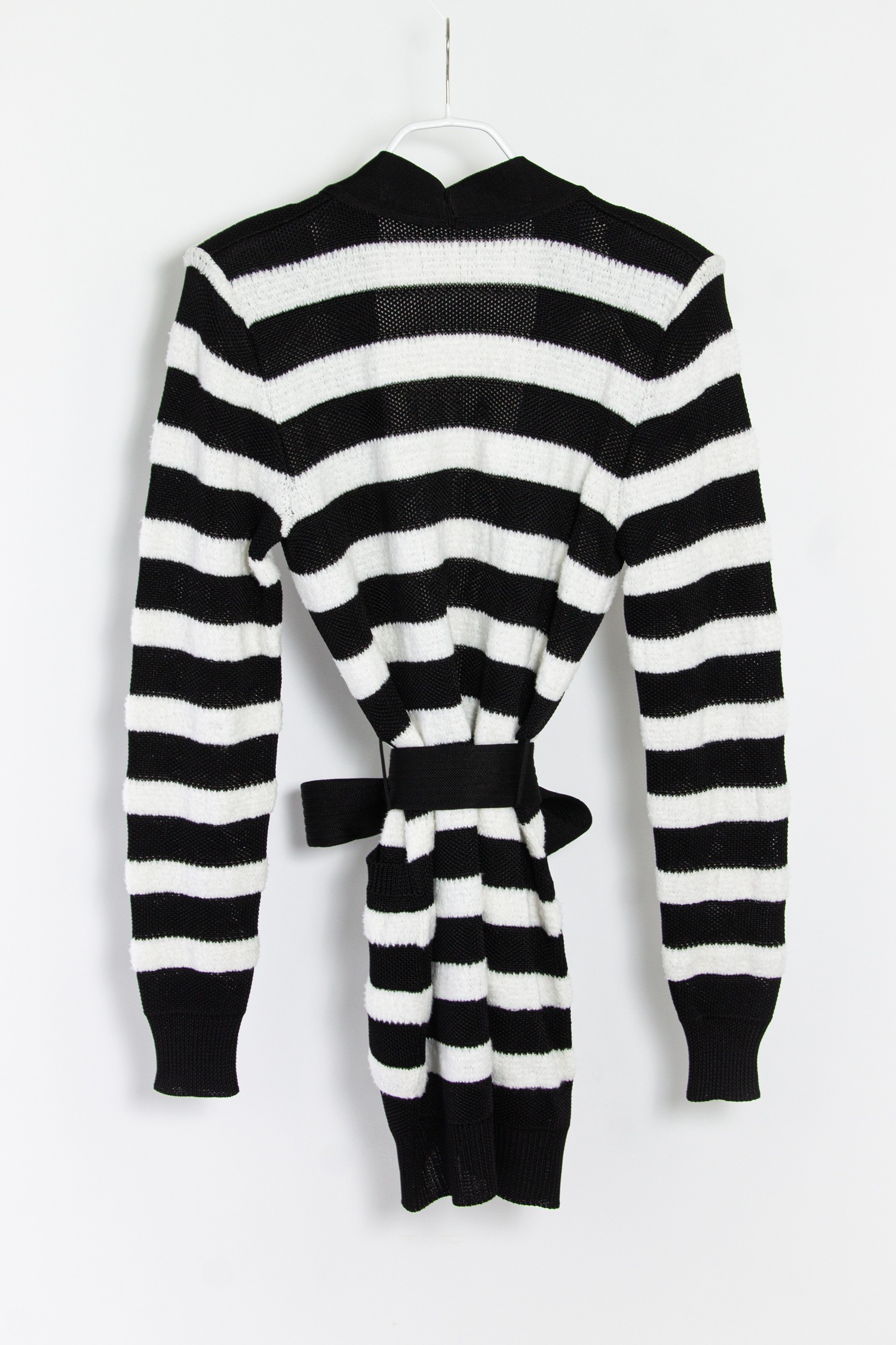 Balmain Strickjacke schwarz-weiß gestreift