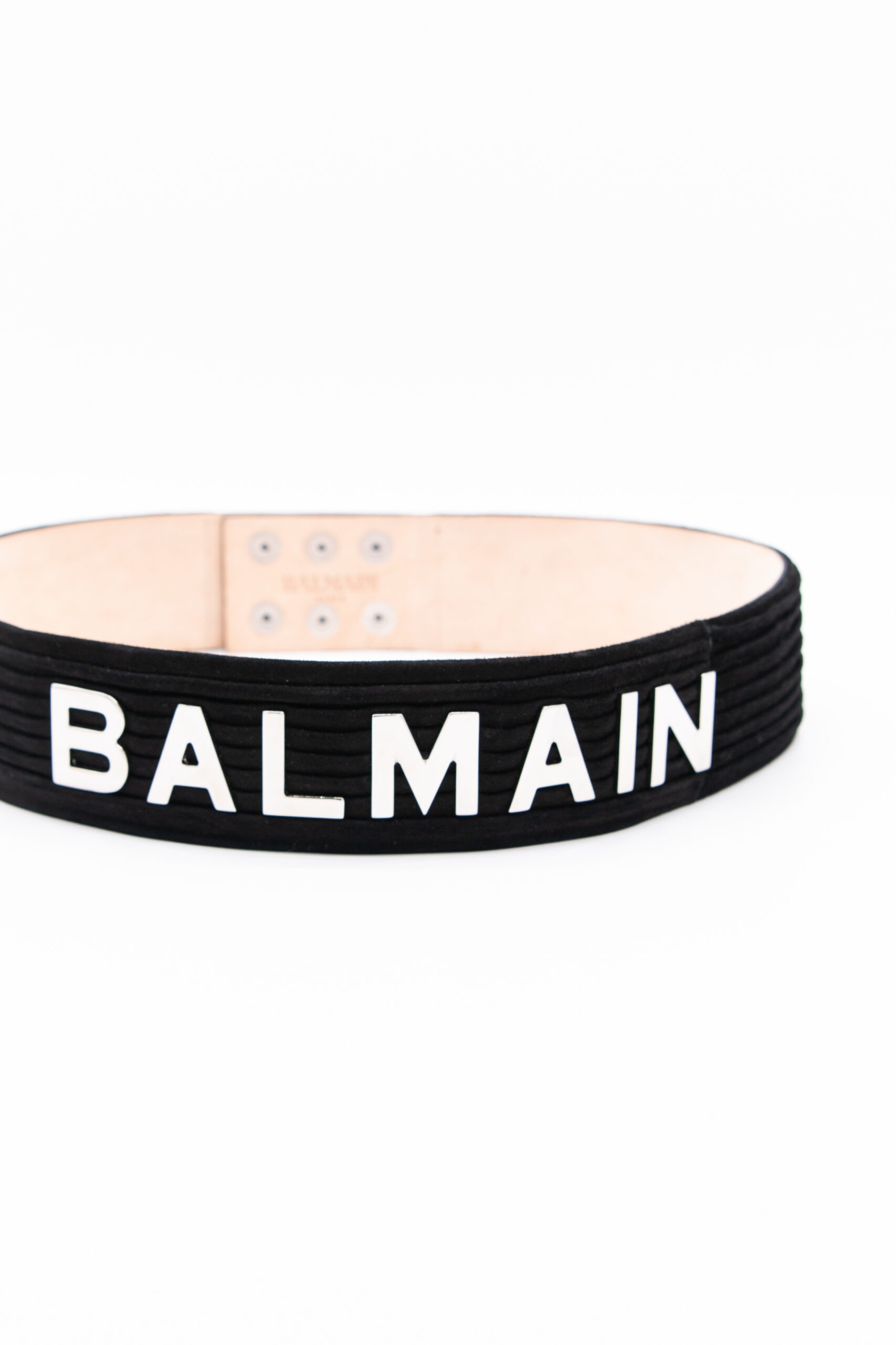 Balmain Taillengürtel mit Schriftzug in Schwarz