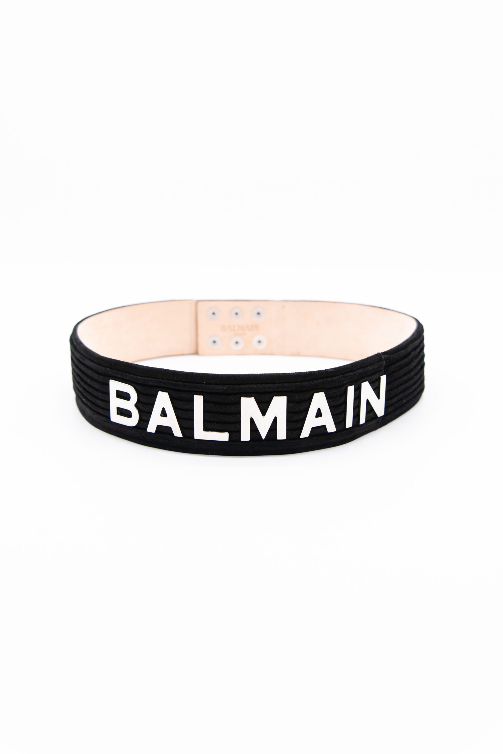 Balmain Taillengürtel mit Schriftzug in Schwarz