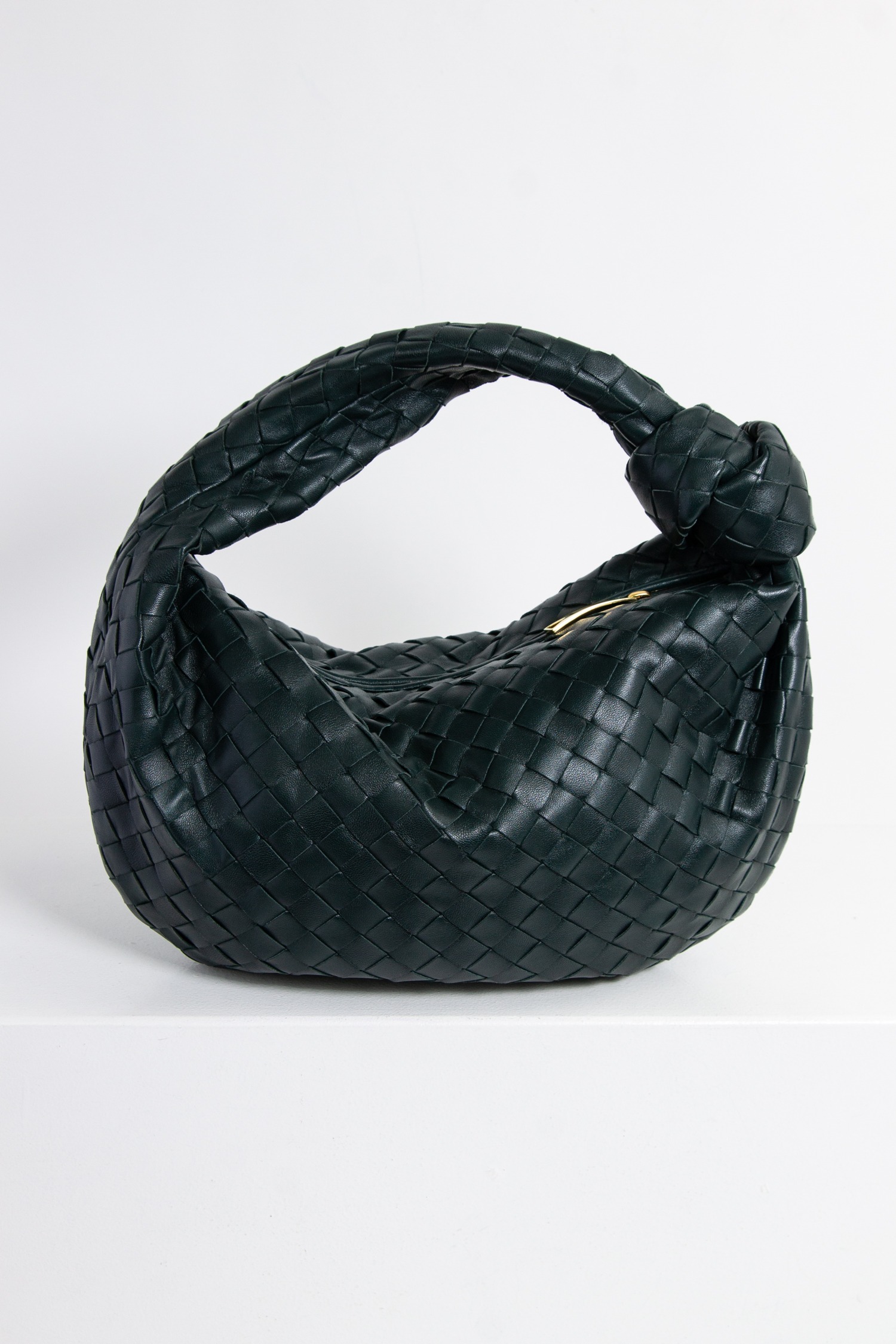 Bottega Veneta "Teen Jodie" Schultertasche in dunkelgrün