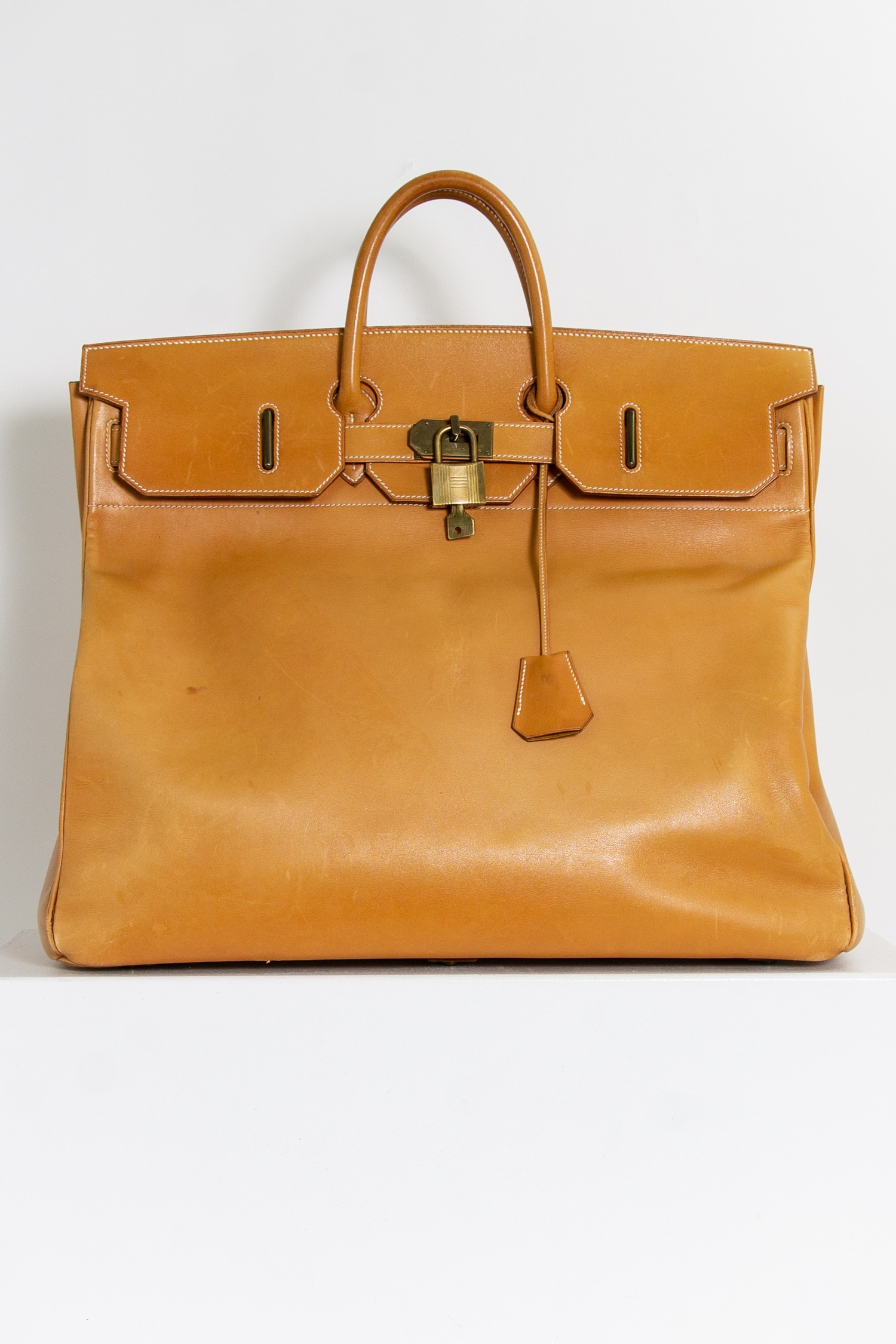 Hermès "Birkin Haut à Courroies 50" in Hellbraun
