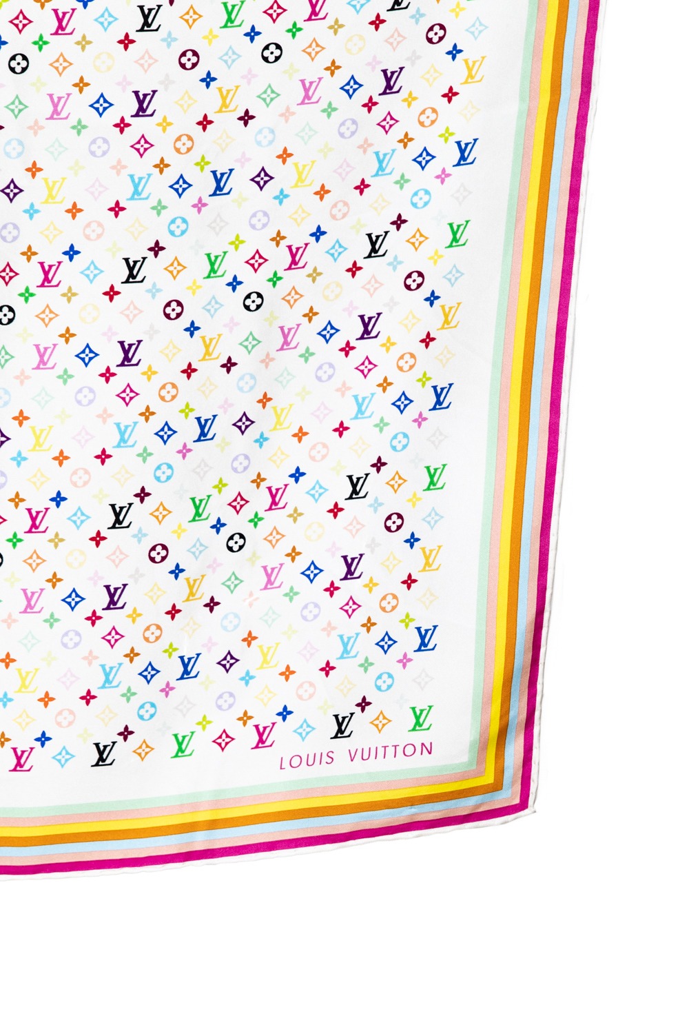 Louis Vuitton x Takashi Murakami Seidentuch mit Monogramm