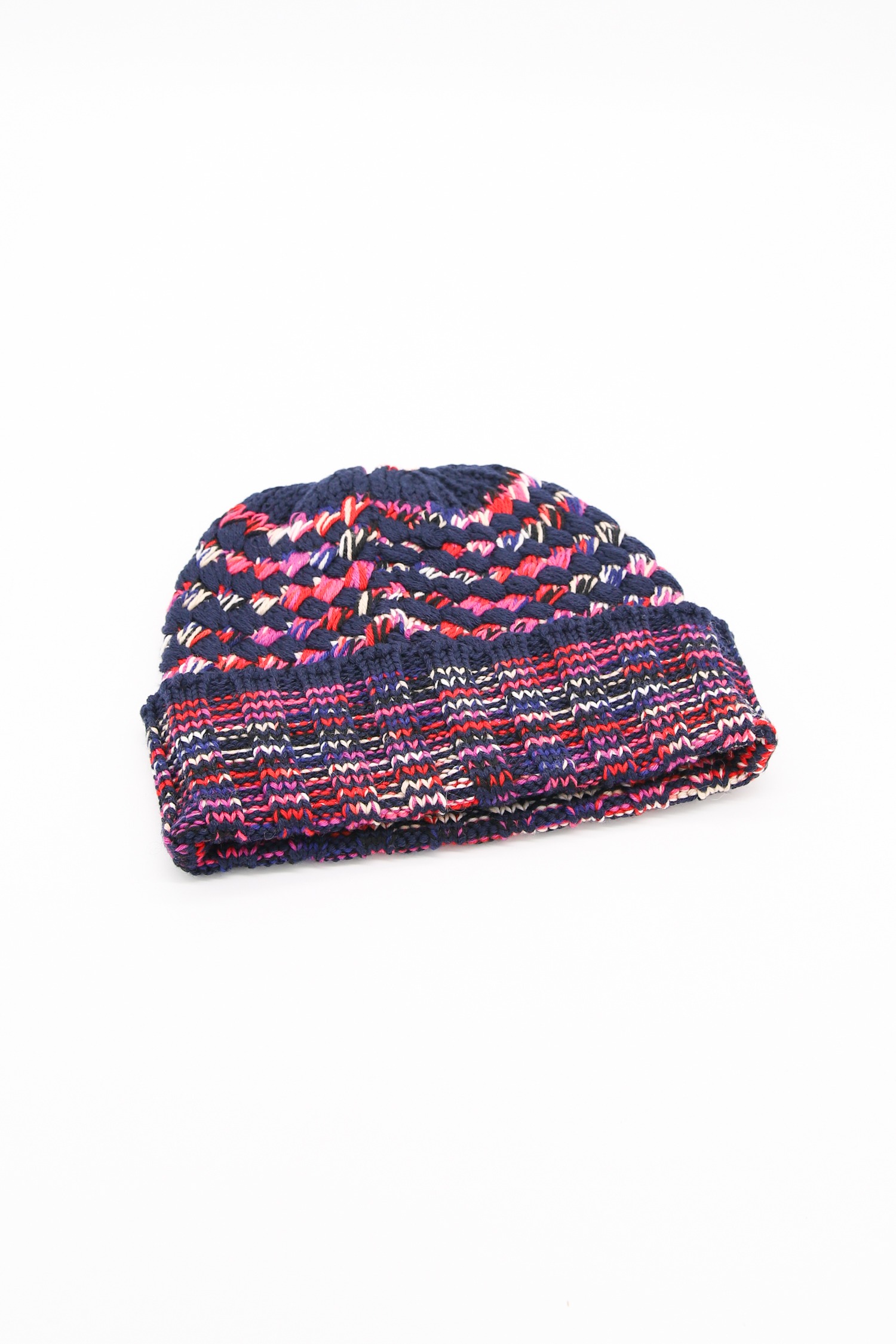 Missoni Strickbeanie in Dunkelblau mit Muster