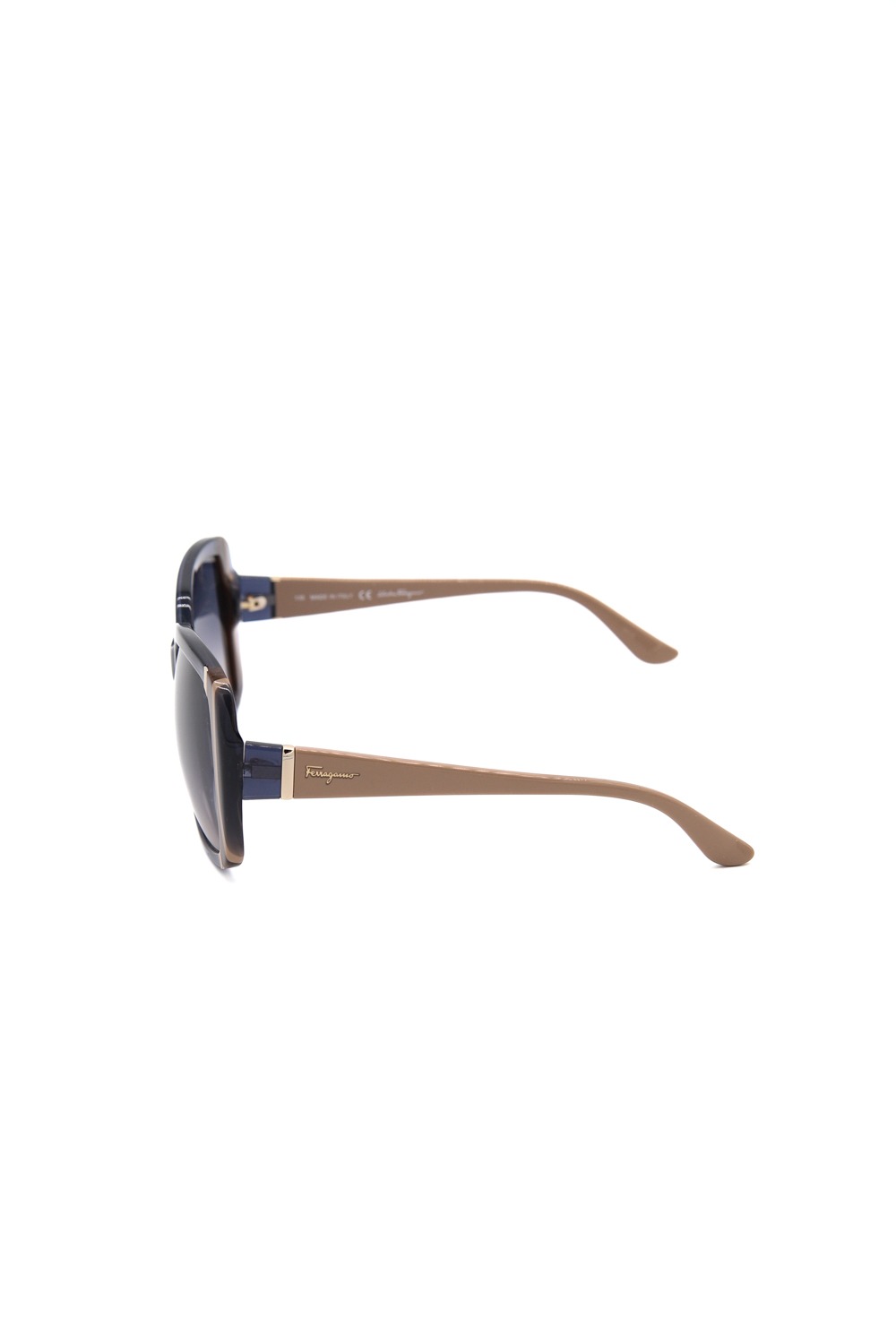 Salvatore Ferragamo Sonnenbrille in Dunkelbraun und Hellbraun