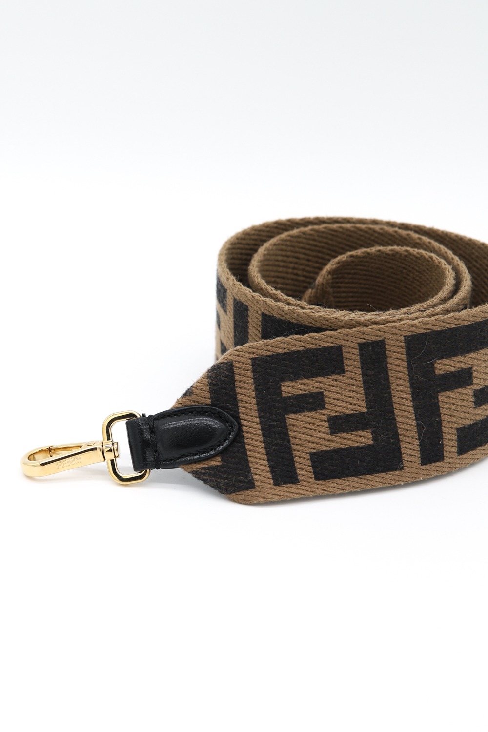 Fendi "Strap You" Schulterriemen in Hellbraun und Anthrazit