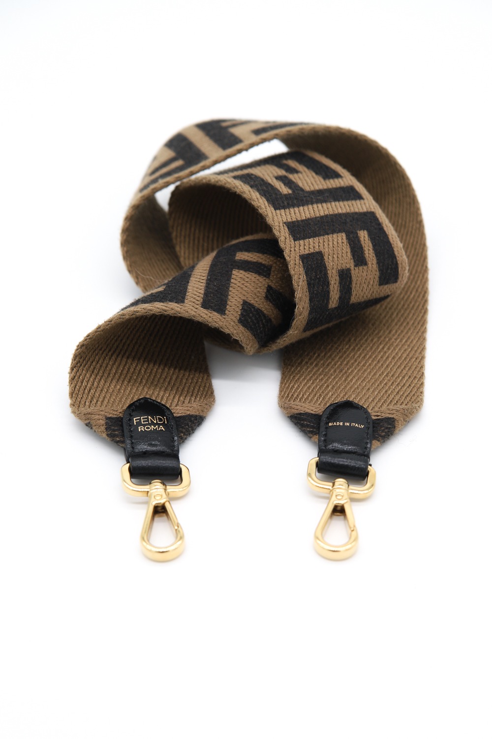 Fendi "Strap You" Schulterriemen in Hellbraun und Anthrazit