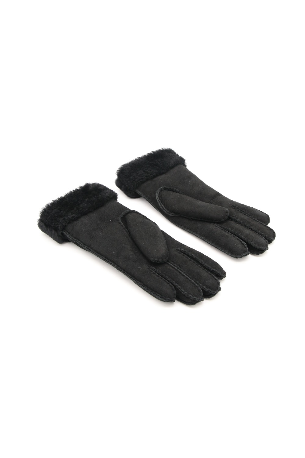 UGG "Sheepskin Turn Cuff" Handschuhe in Schwarz