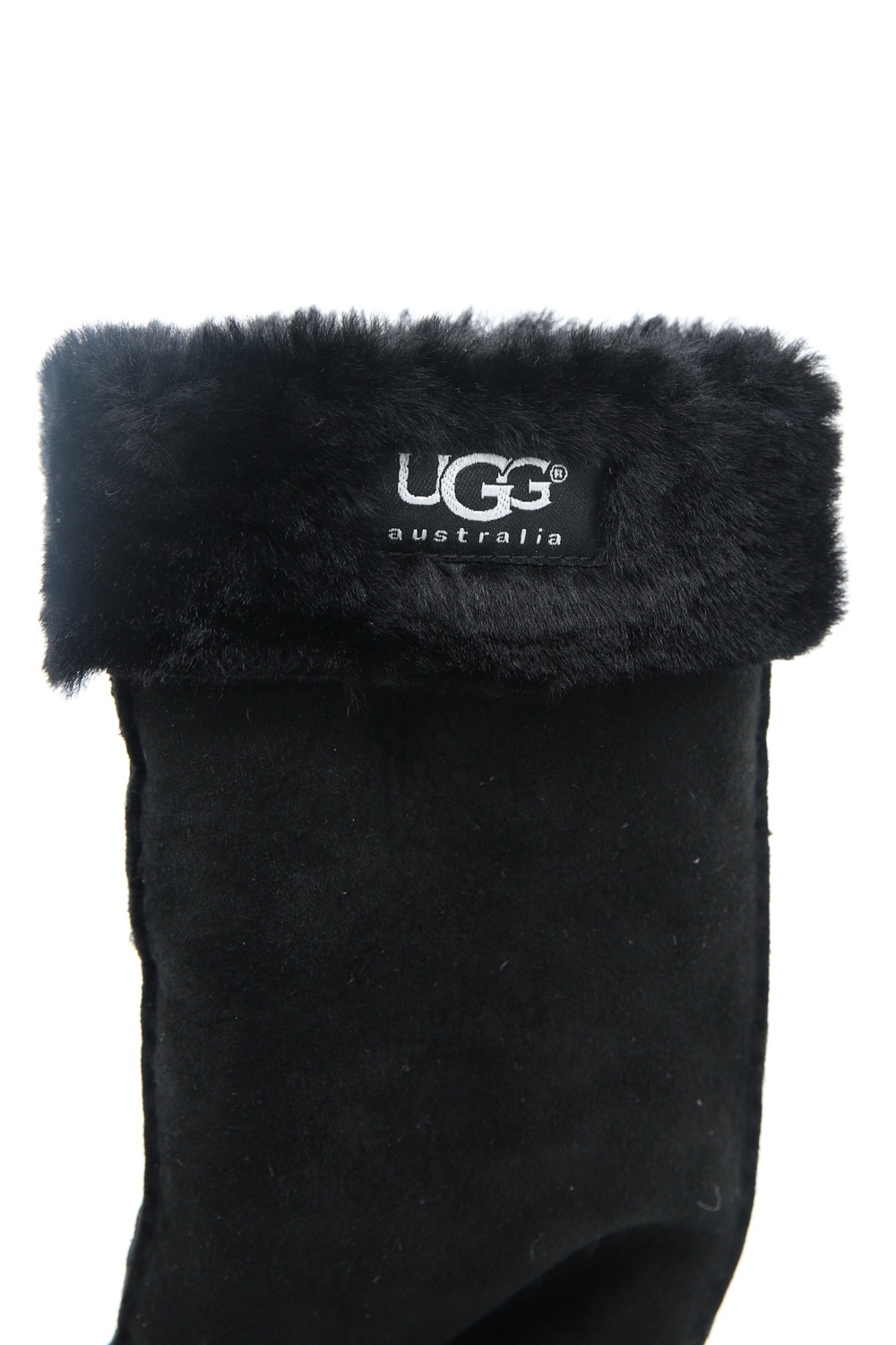 UGG "Sheepskin Turn Cuff" Handschuhe in Schwarz