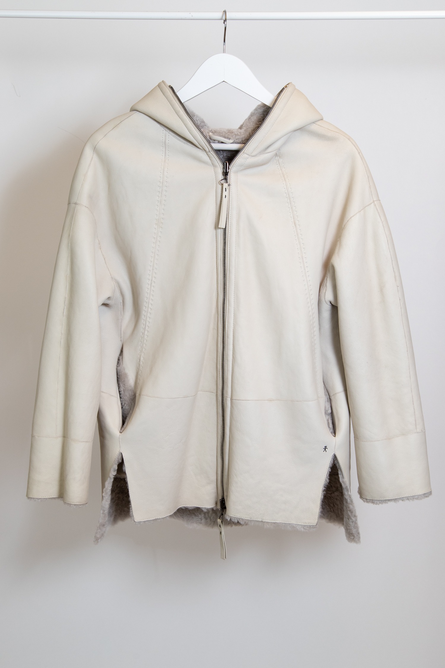 Beguelin Wendejacke aus Leder in Hellbeige