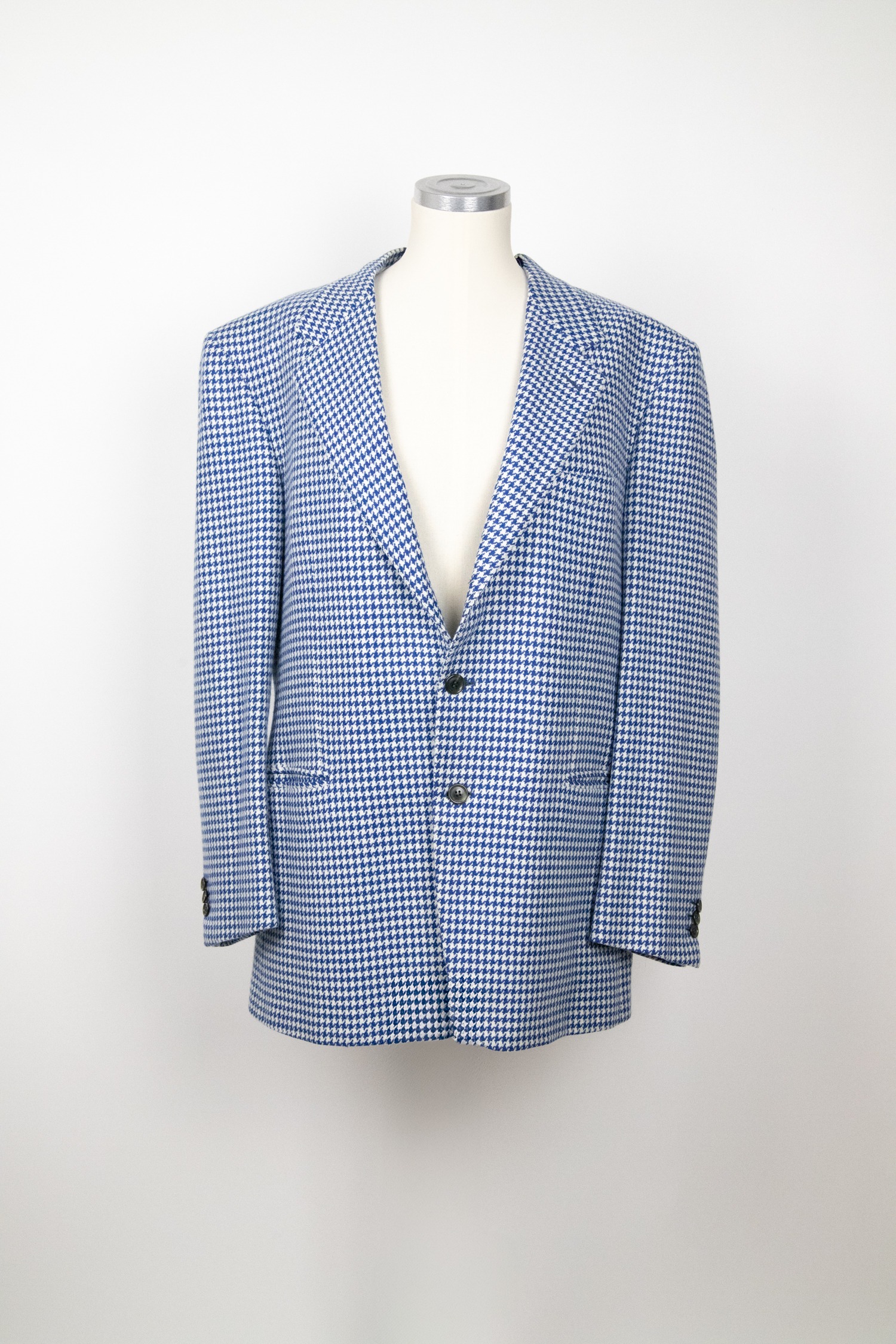 Brioni Vintage Jackett mit Hahnentrittmuster in Blau