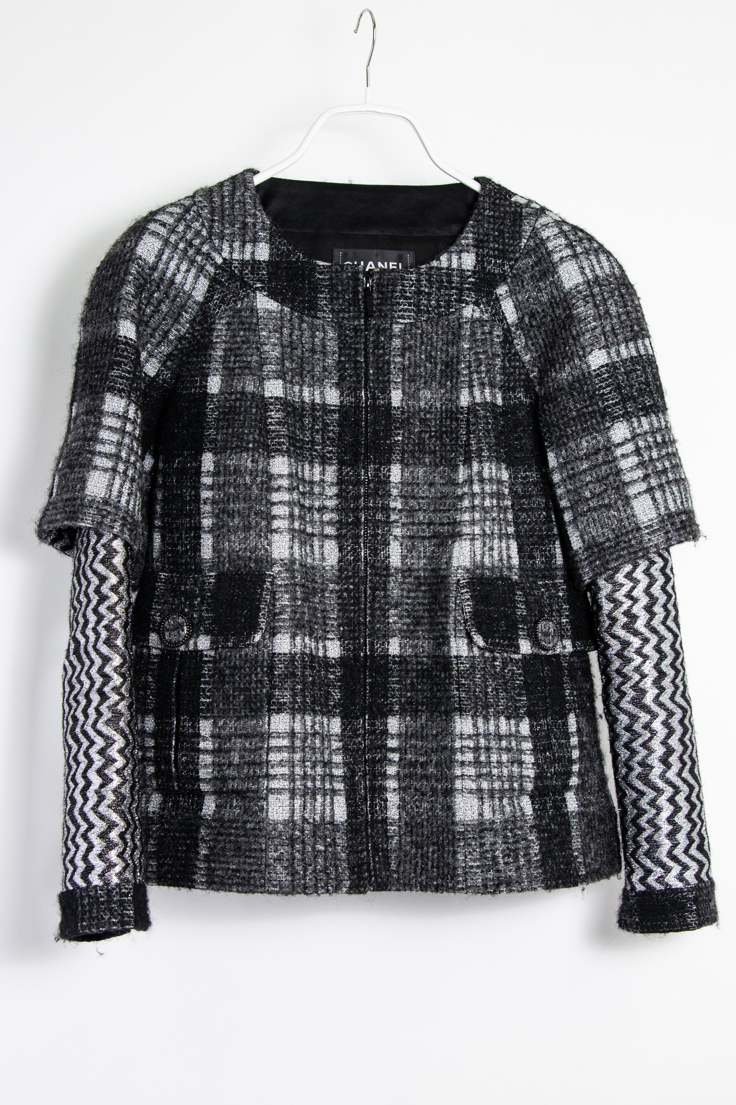 Chanel Bouclé-Jacke mit angesetzten Ärmeln