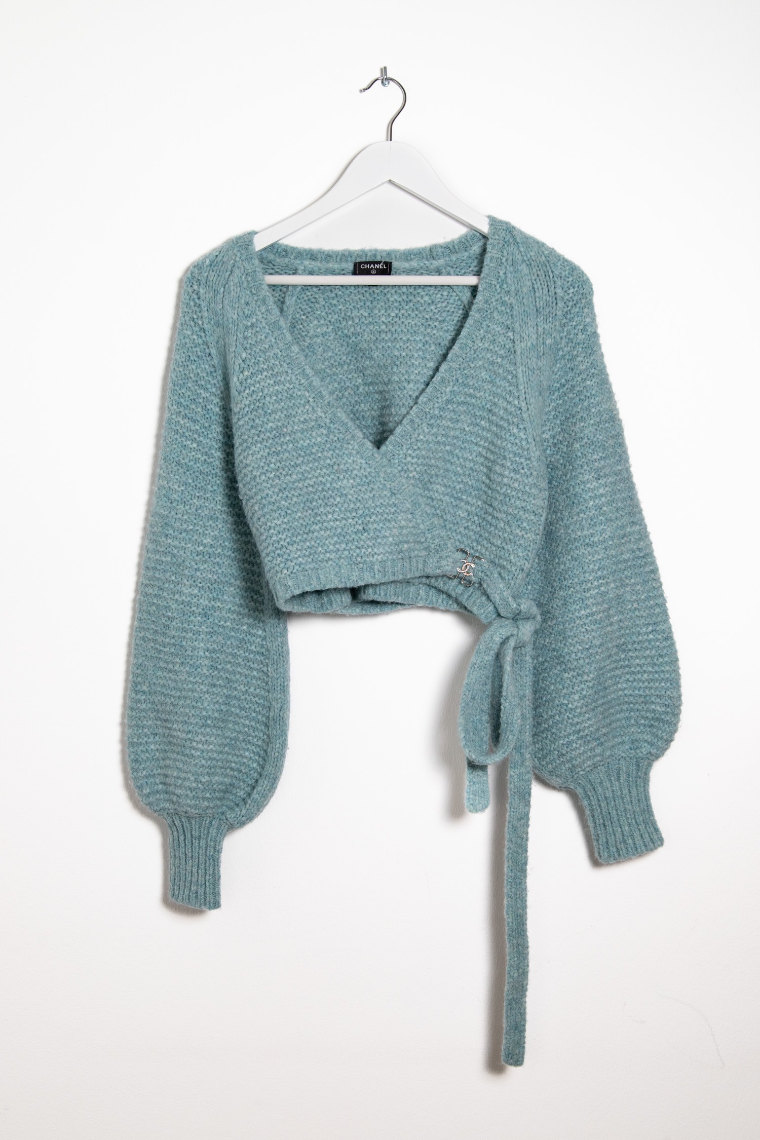 Chanel Wickelstrickjacke in Mint