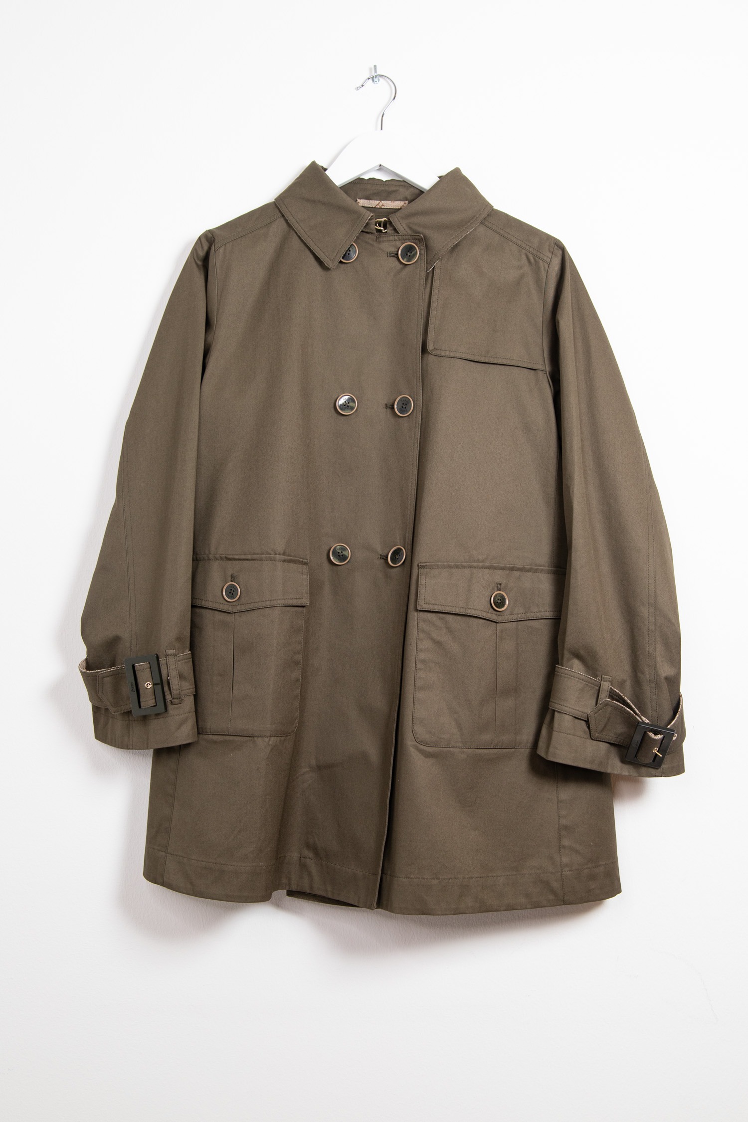 Herno Kurzer Trechcoat in Olivgrün