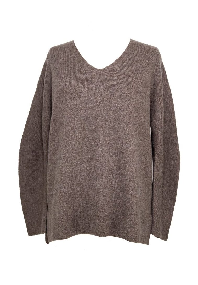 Iris von Arnim " Tatyana" Kaschmirpullover mit Seide in Taupe