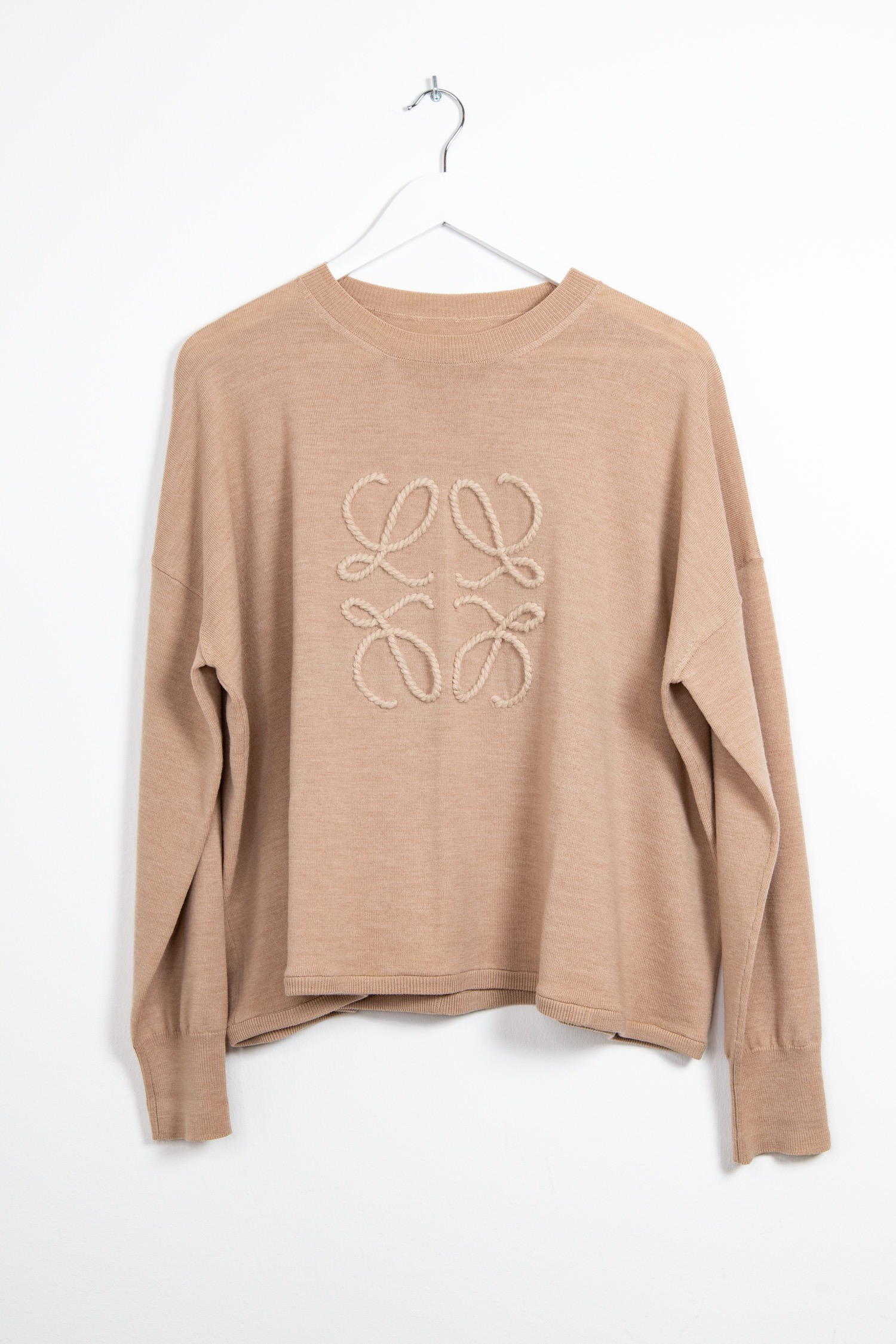 Loewe Strickpullover mit Anagramm in Beige