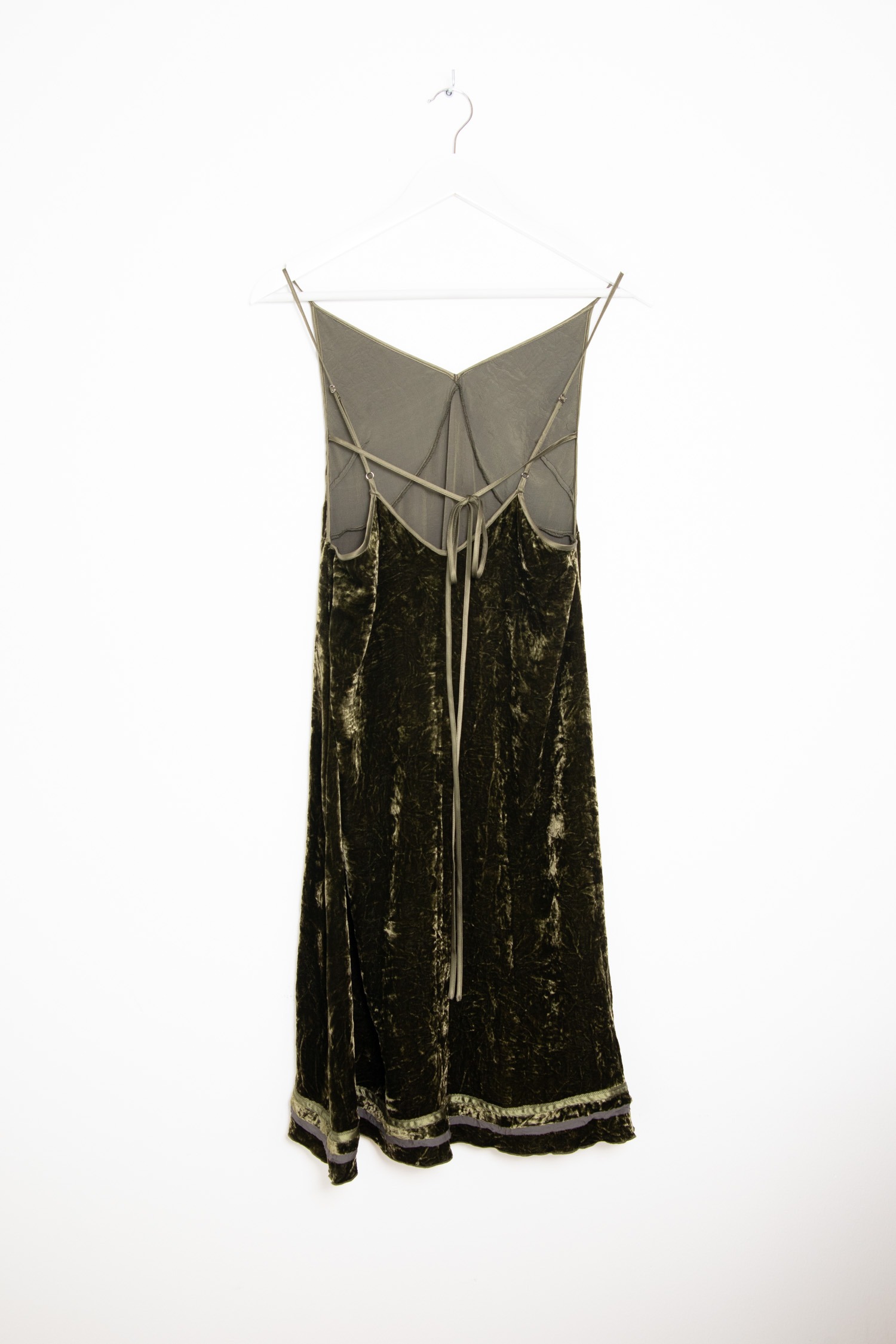 R13 Samtkleid in Grün