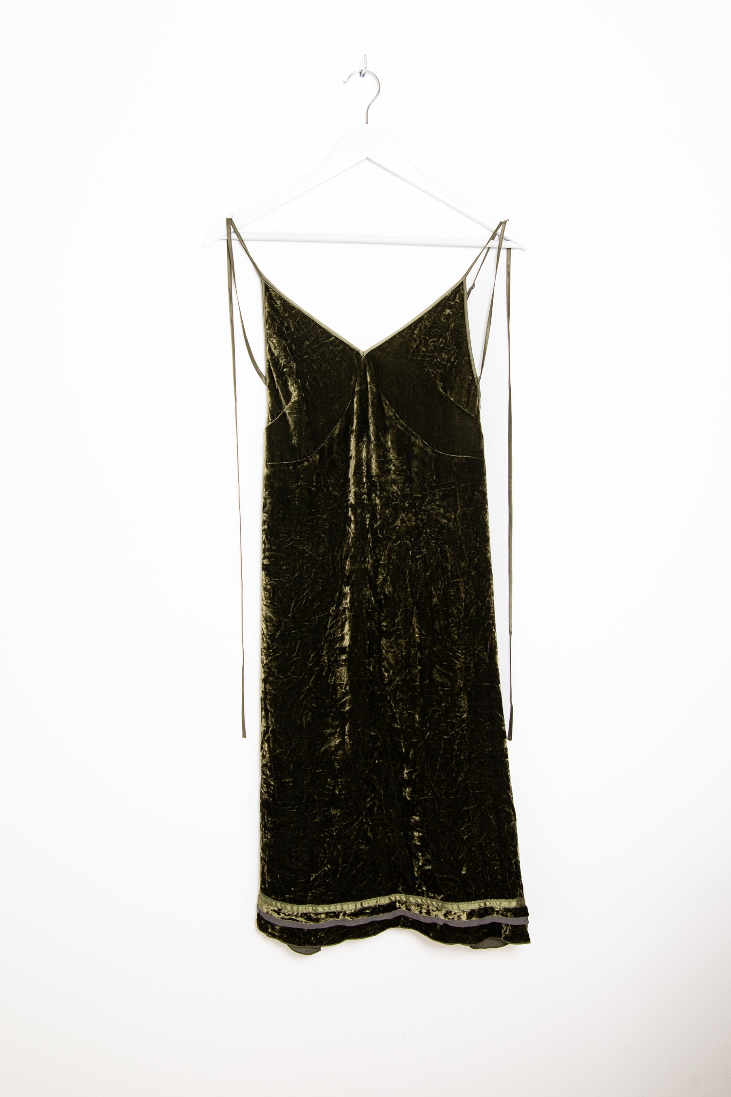 R13 Samtkleid in Grün