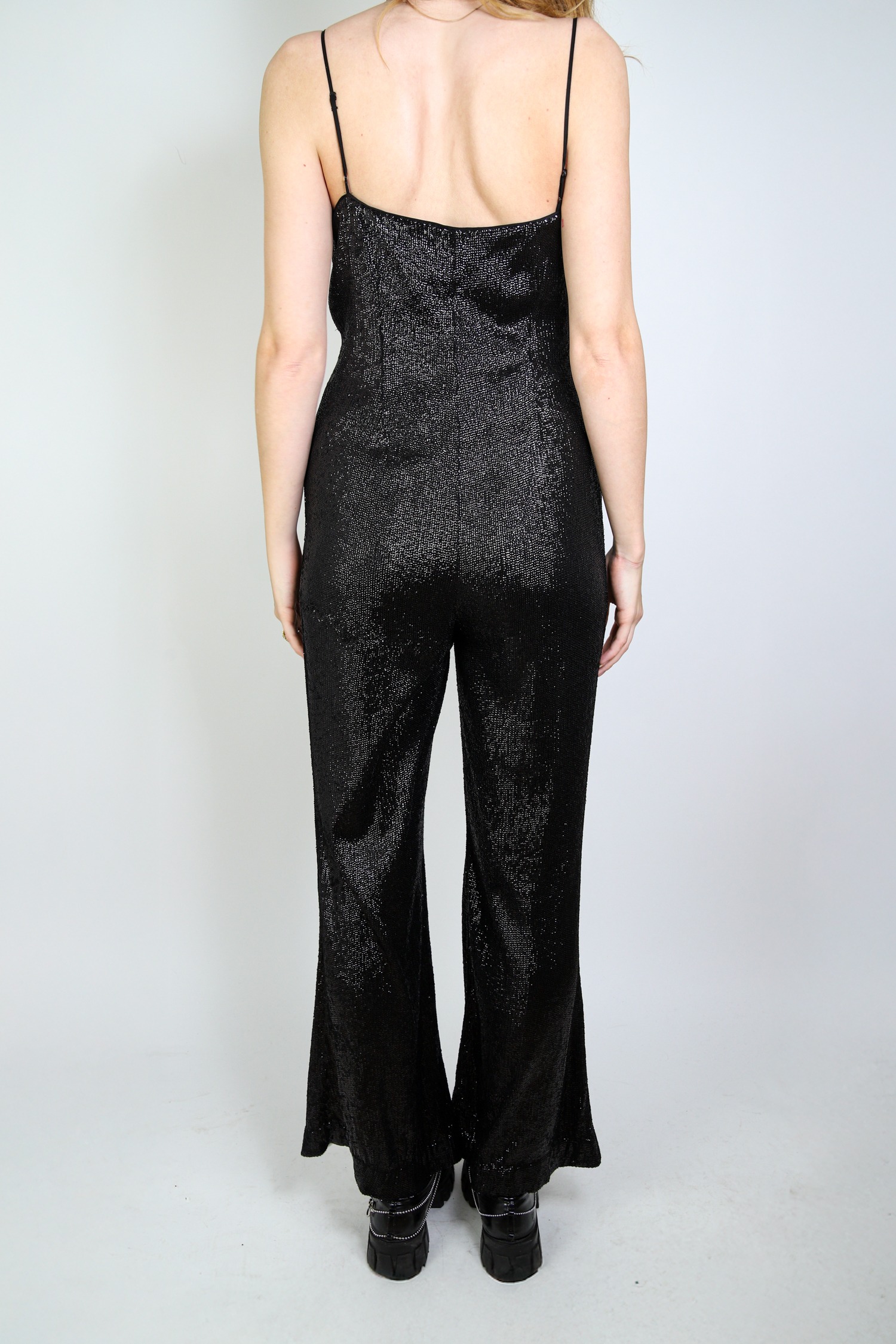 Rachel Zoe Jumpsuit mit Pailletten in Schwarz