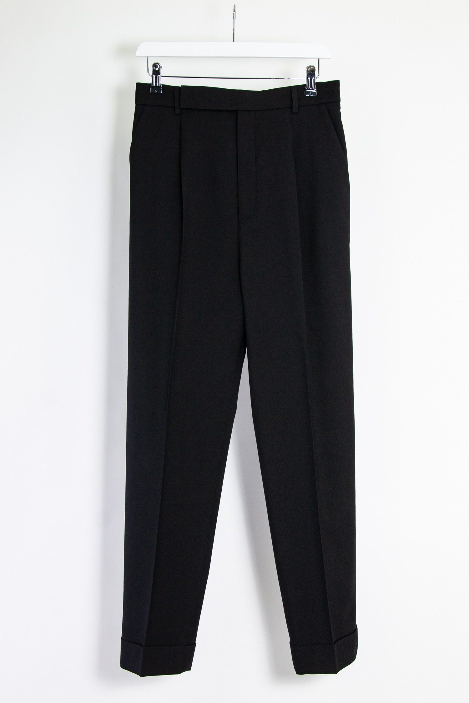 Saint Laurent Bundfaltenhose mit Umschlag am Bein