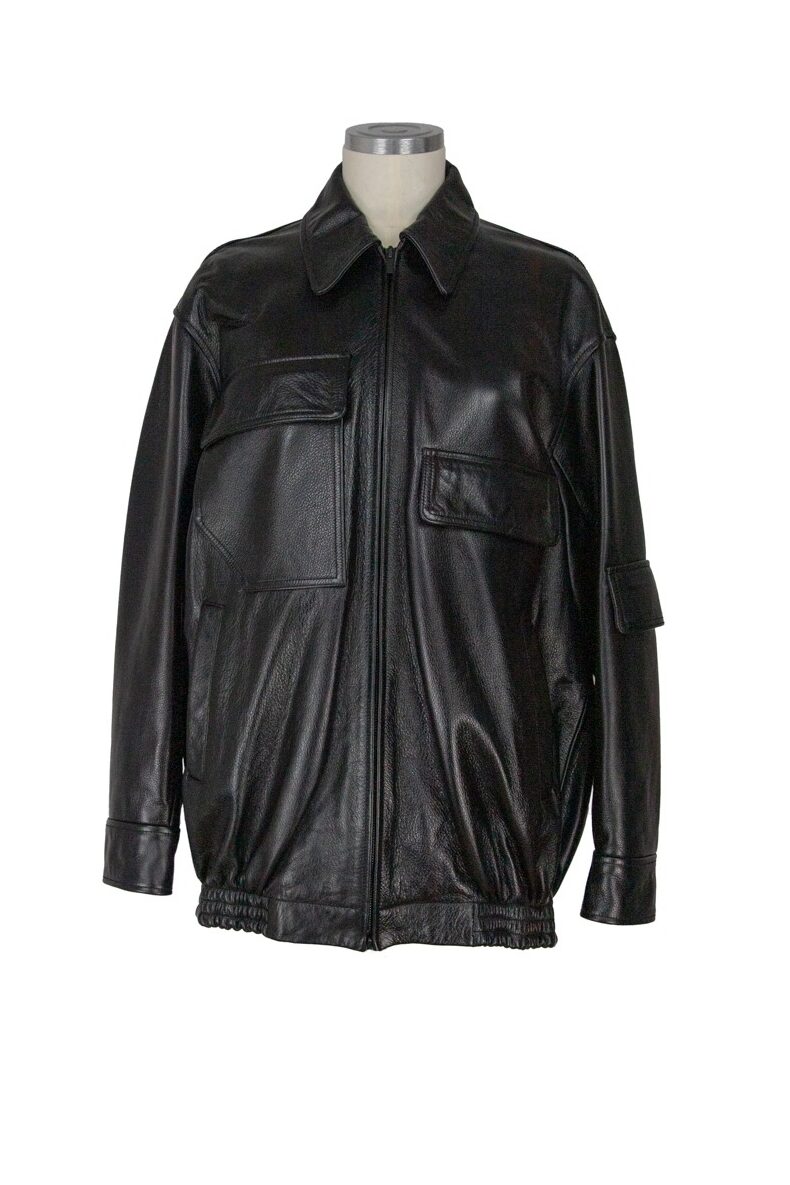 Tibi "Aviator" Lederjacke in Schwarz