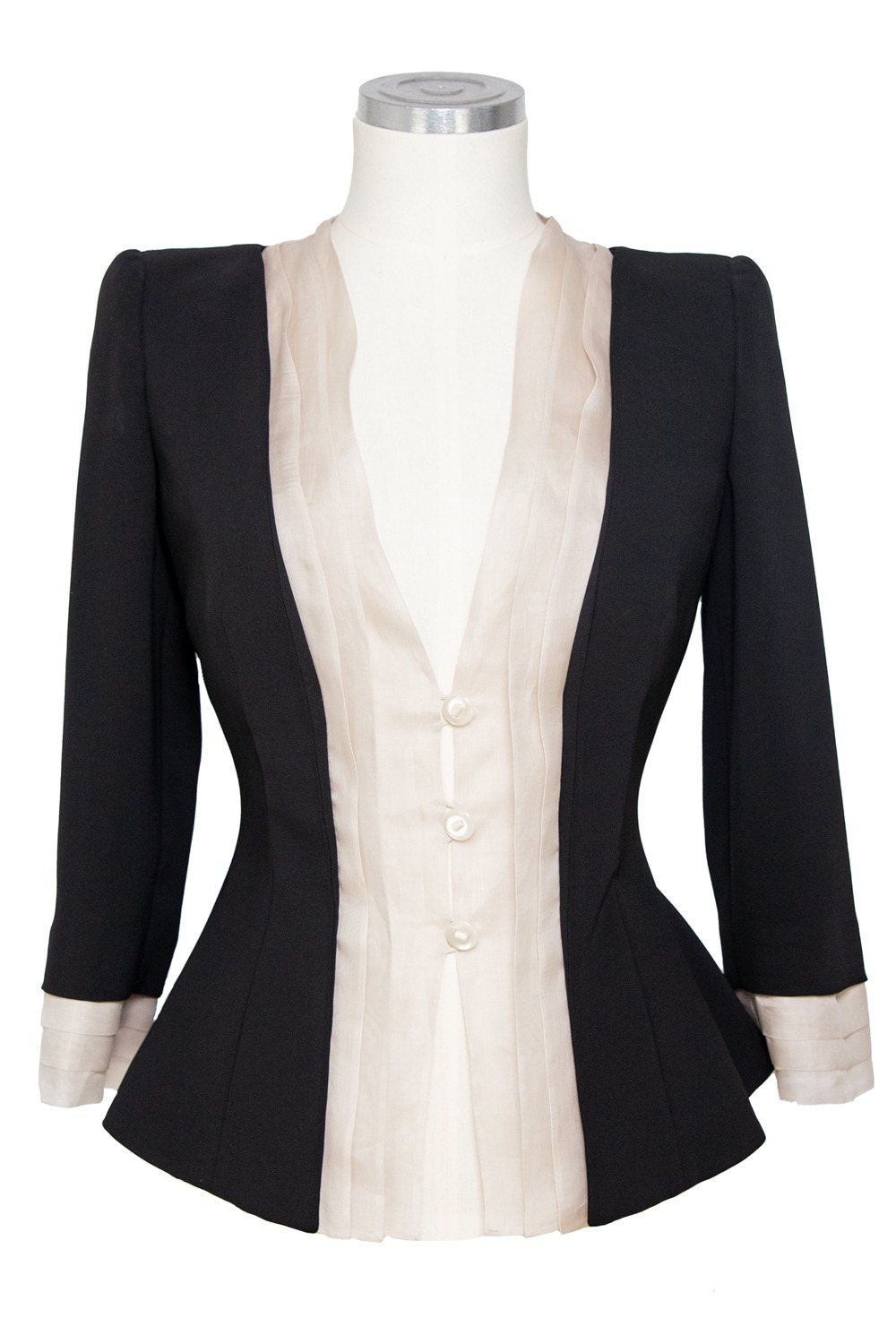 Armani Vintage Blazer in Schwarz und Creme