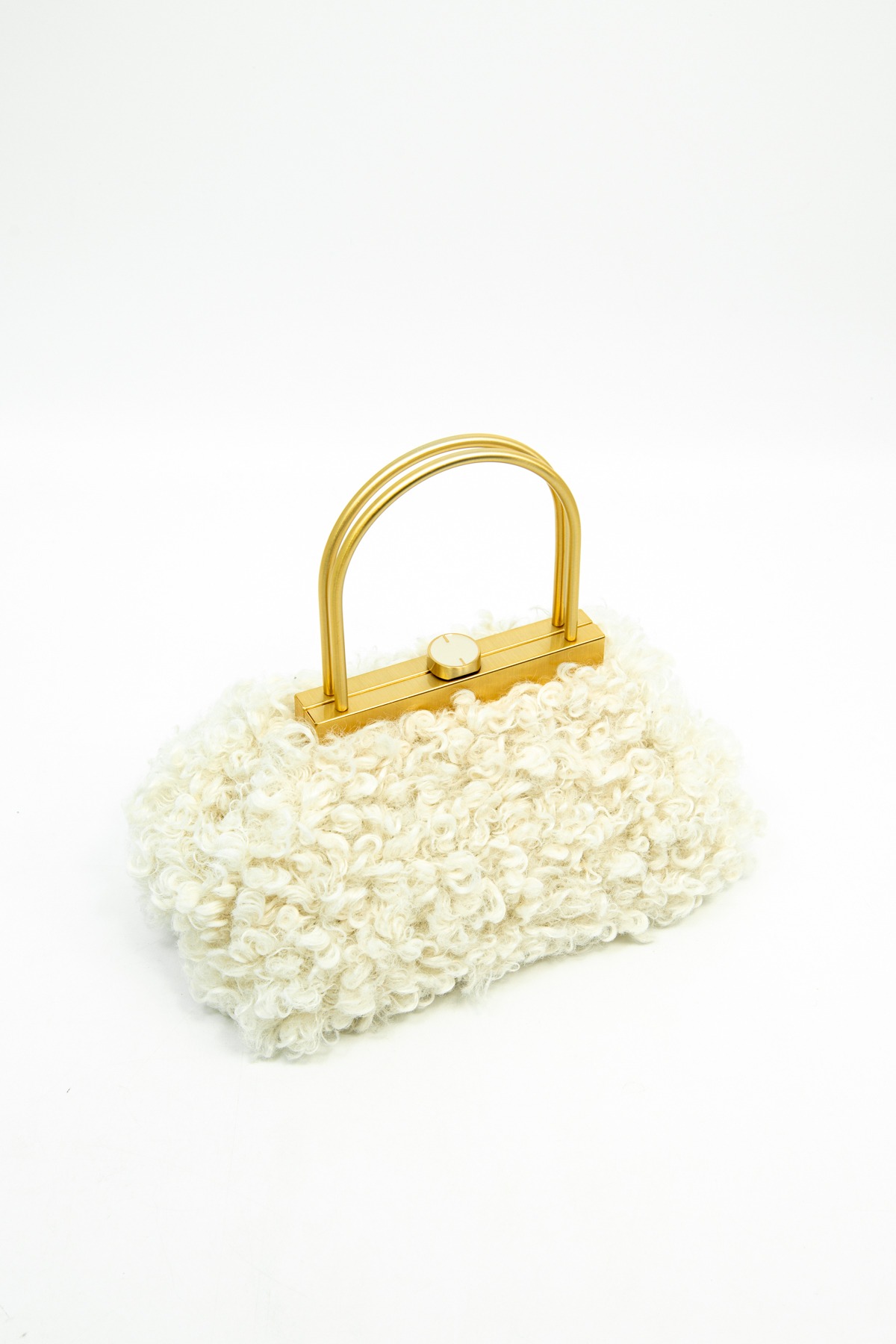 Cult Gaia "Estelle" Mini Handtasche in Ecru und Gold
