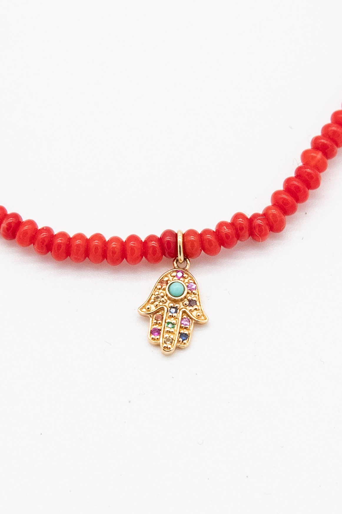 Sidney Evan Armband mit 14K Hamsa-Anhänger und Saphiren