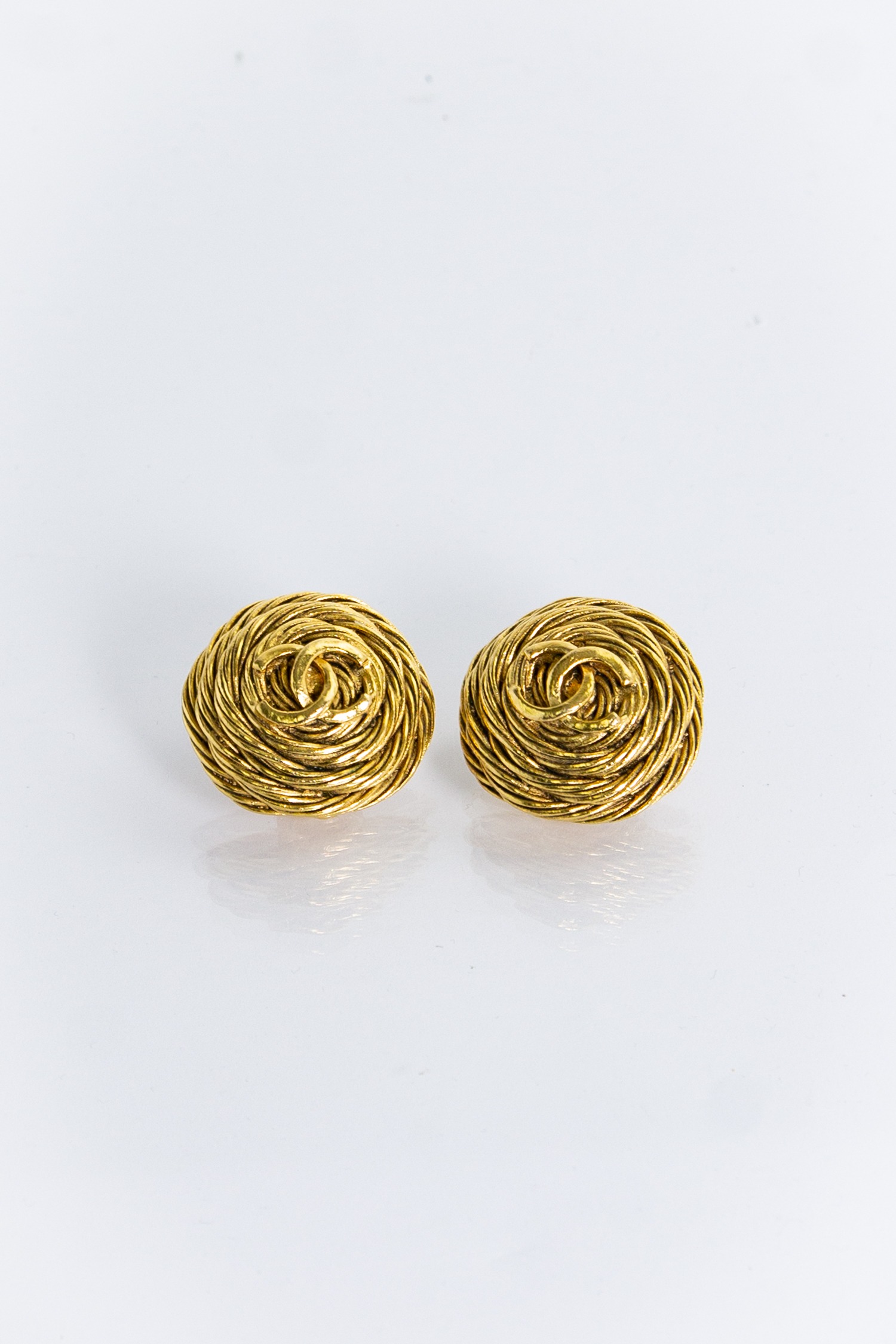 Chanel Vintage CC Ohrclips in gold