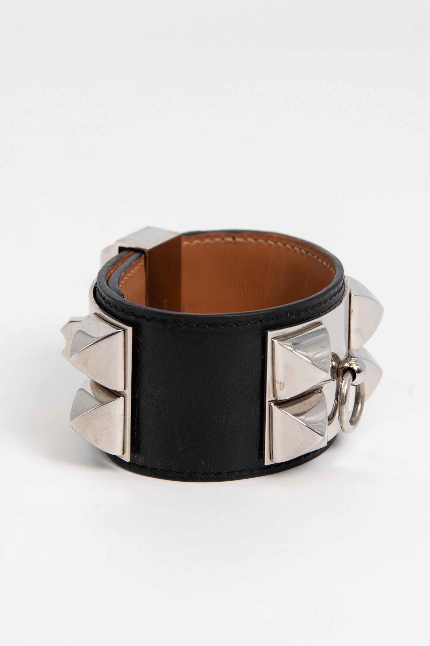 Hermès "Collier de Chien" Armreif in Schwarz