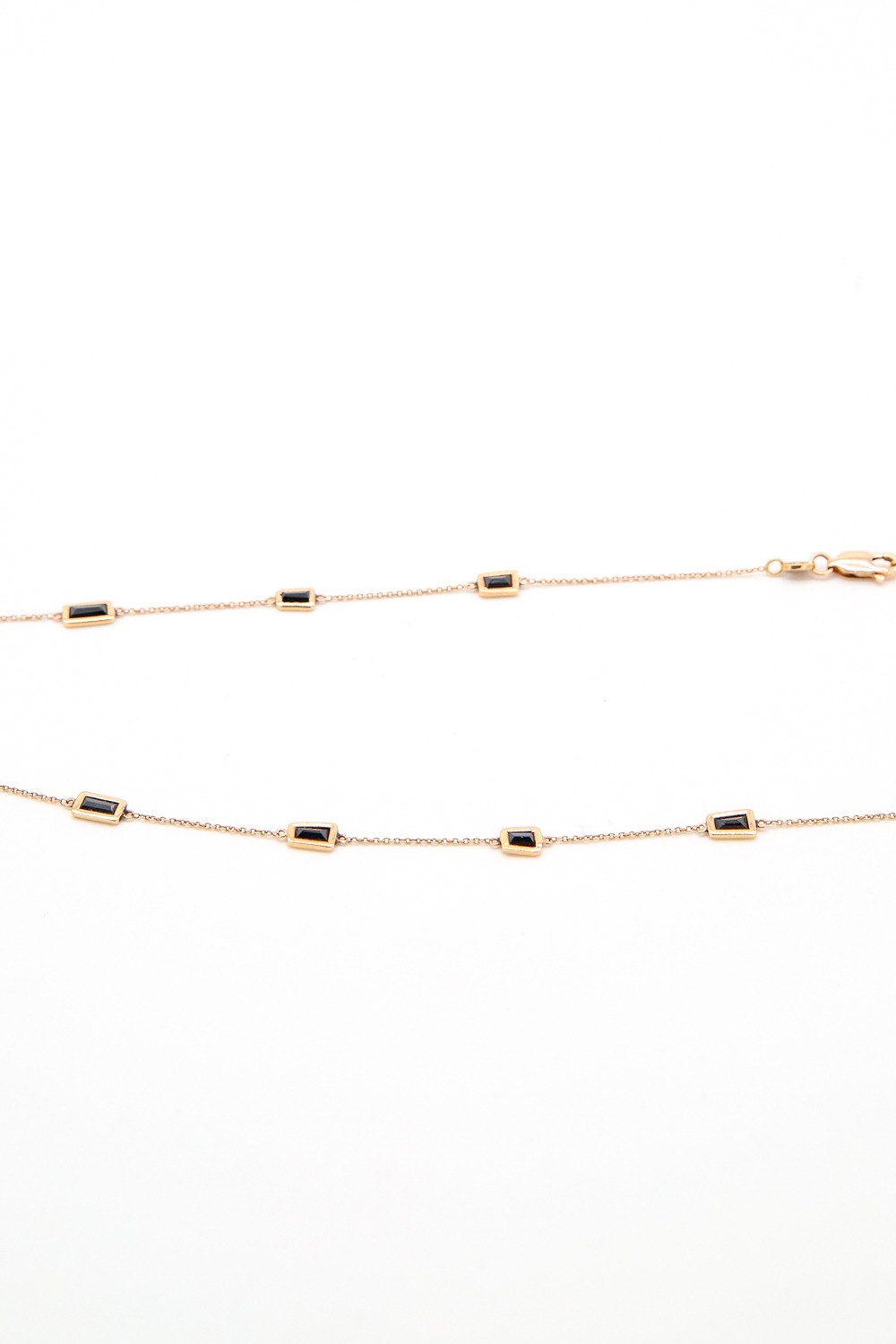 Roseark "Flow Diamond Baguette" Halskette in Rotgold