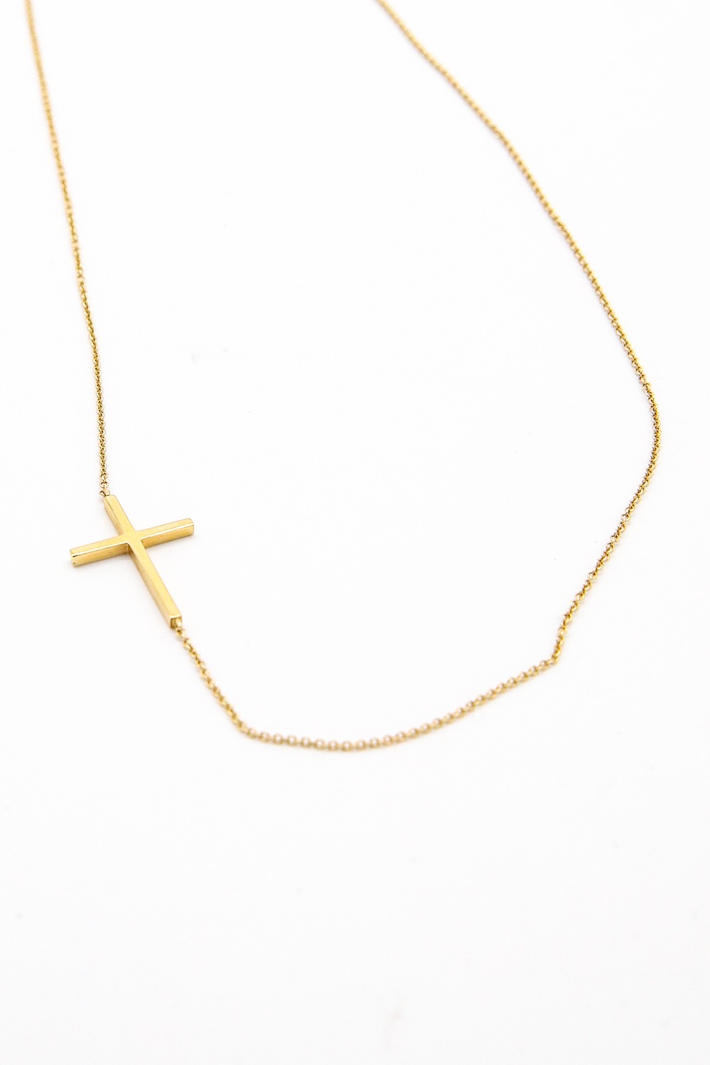 Roseark Halskette mit Kreuz in Gold