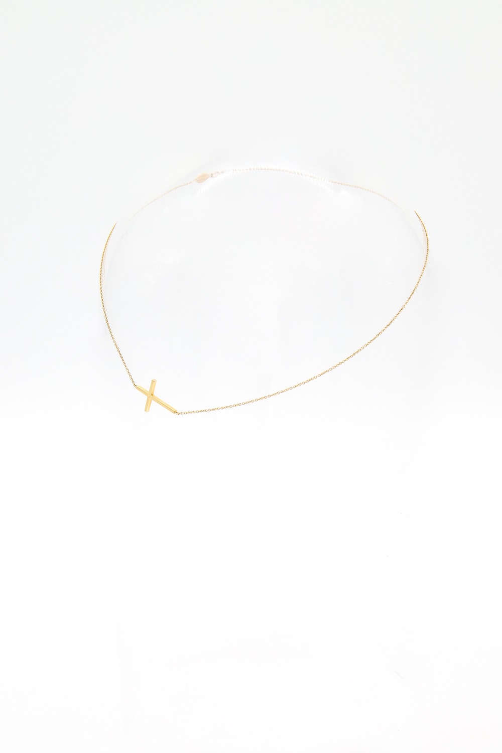 Roseark Halskette mit Kreuz in Gold