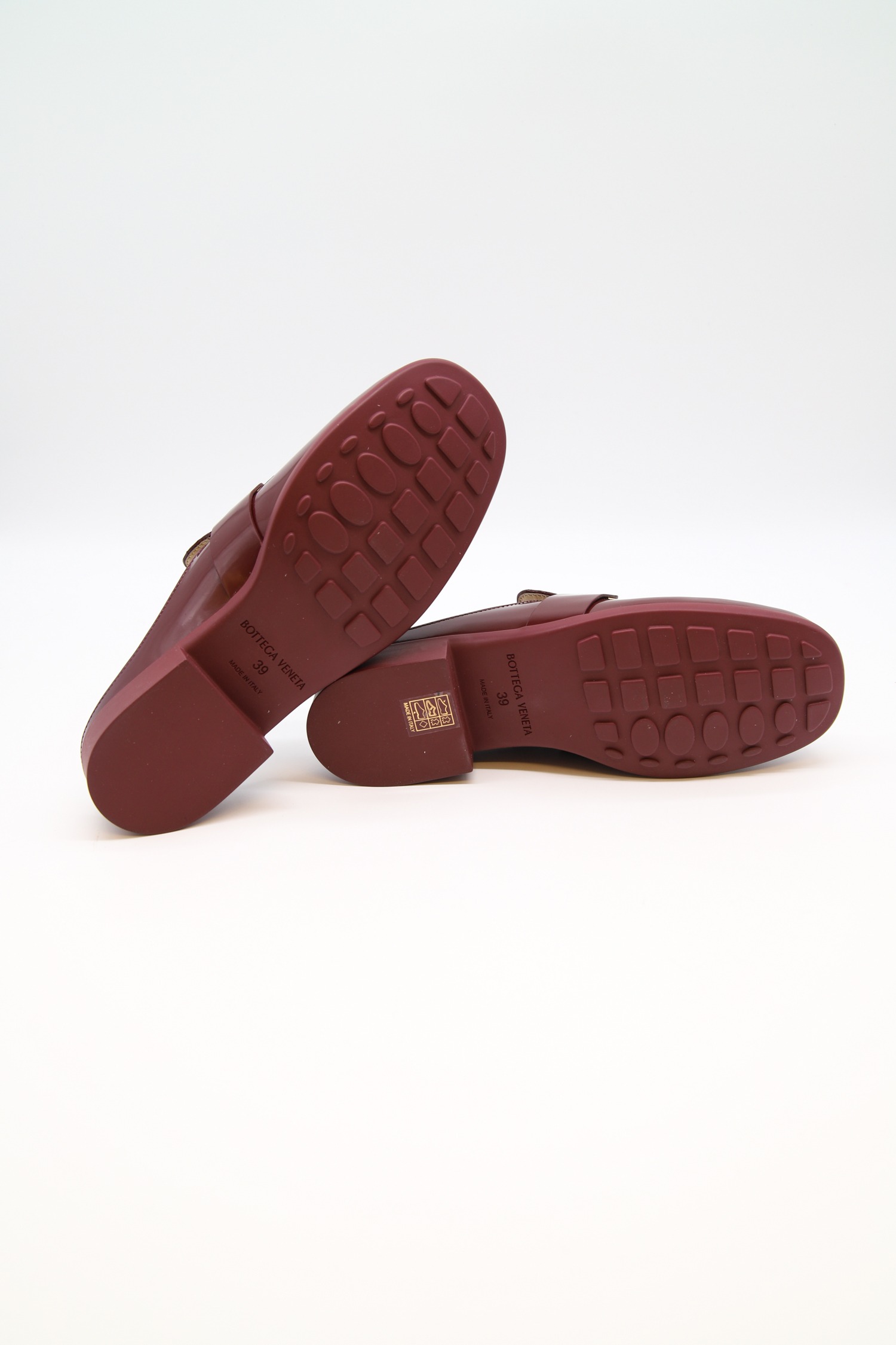 Bottega Veneta „Mocassin“ Slipper in Bordeaux