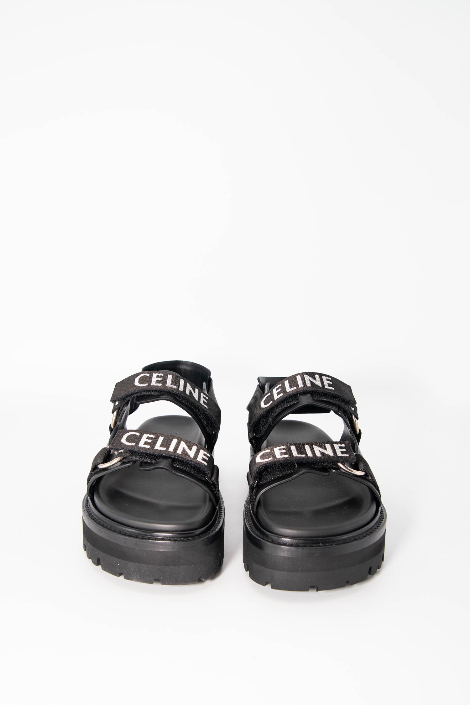 Celine Sandalen mit Plateau-Sohle in Schwarz