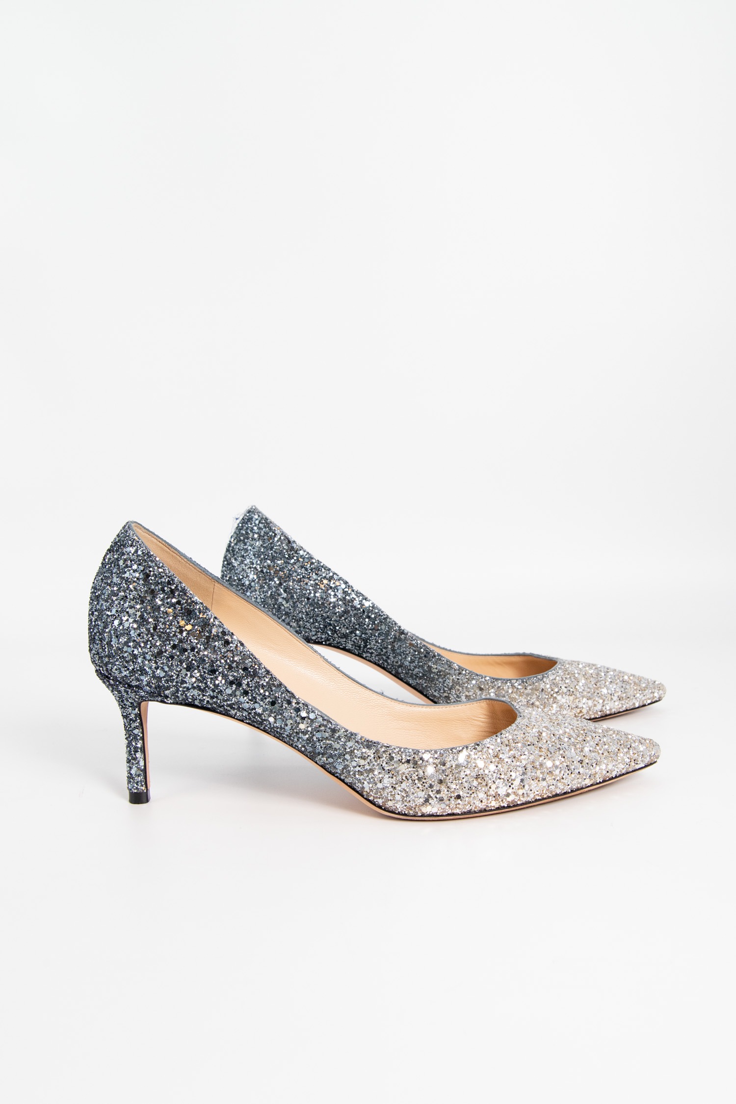 Jimmy Choo glitzernde Pumps in Silber