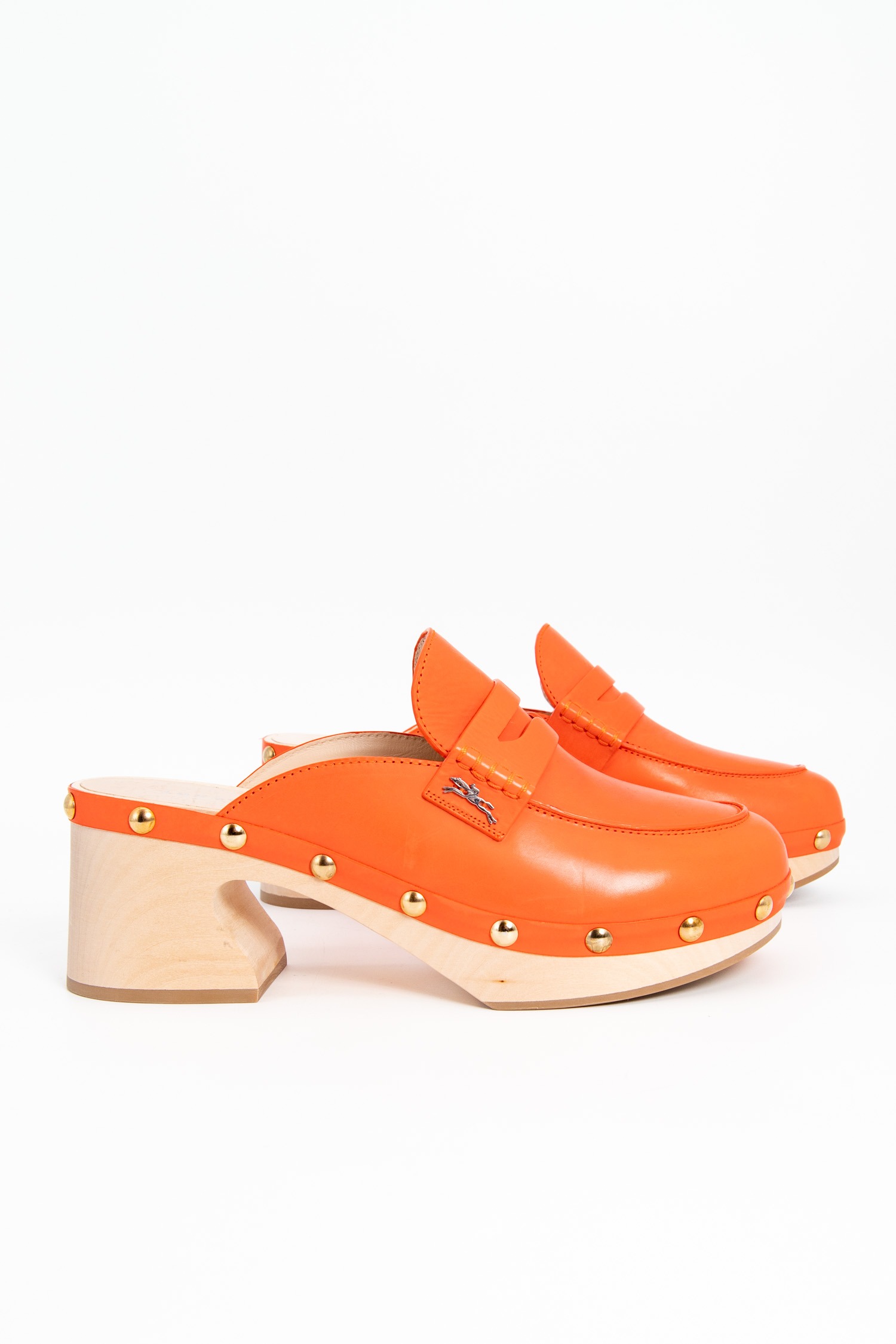 Longchamp Clogs in Orange
