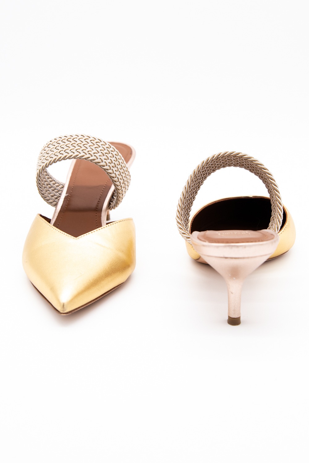 Malone Souliers "Maisie" Mules in Gold