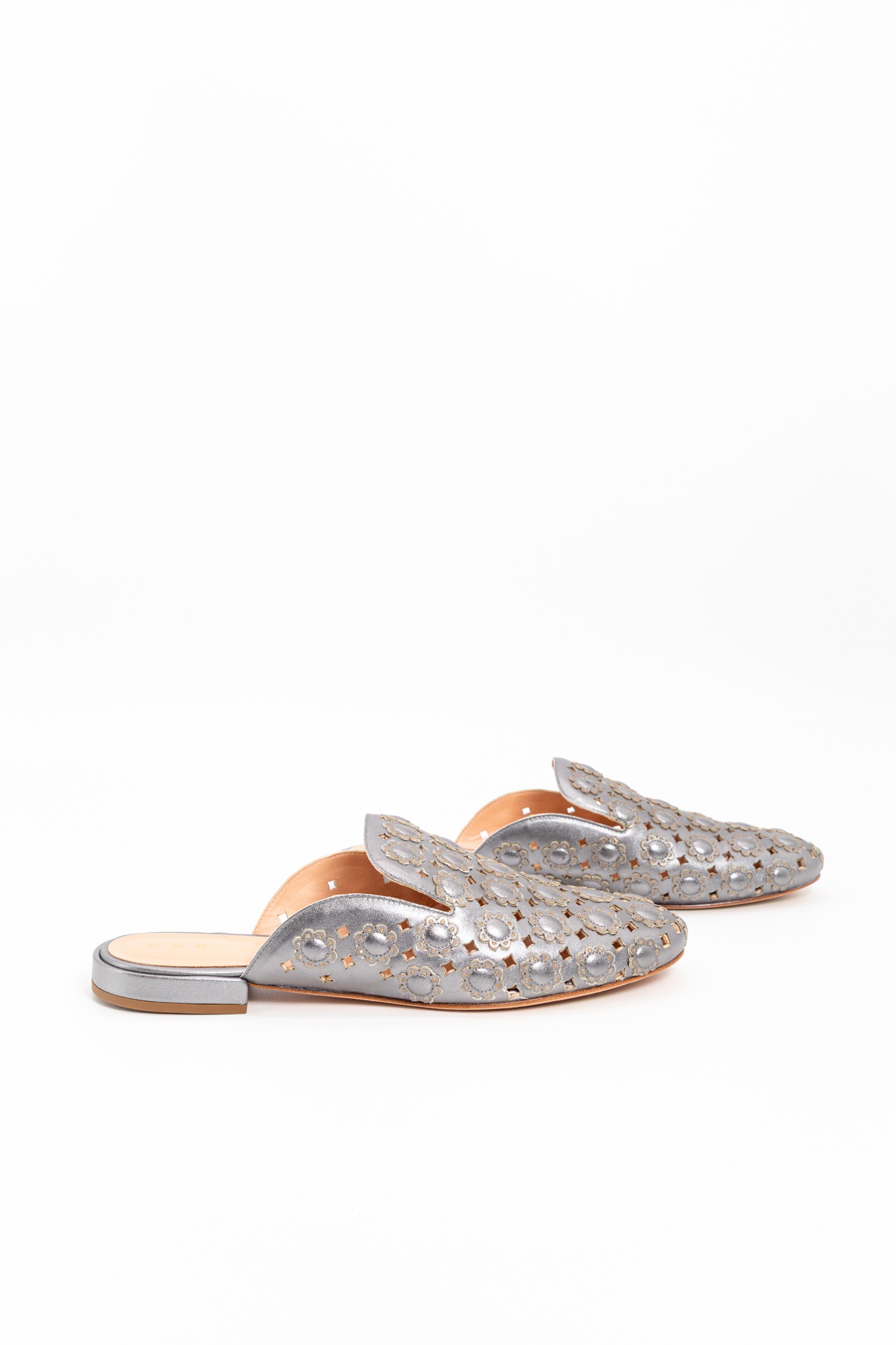 Unützer "Ciabatta Donna" Pantoletten in Silber
