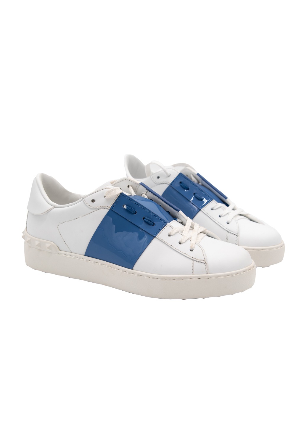 Valentino "Open" Sneaker in Weiß und Taubenblau