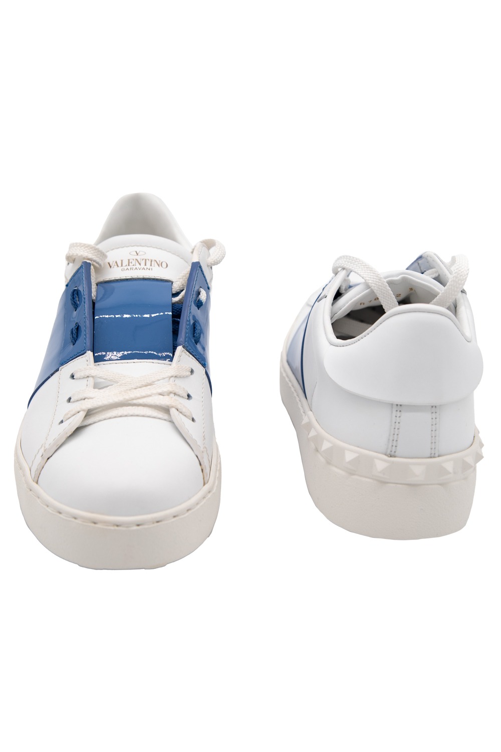 Valentino "Open" Sneaker in Weiß und Taubenblau